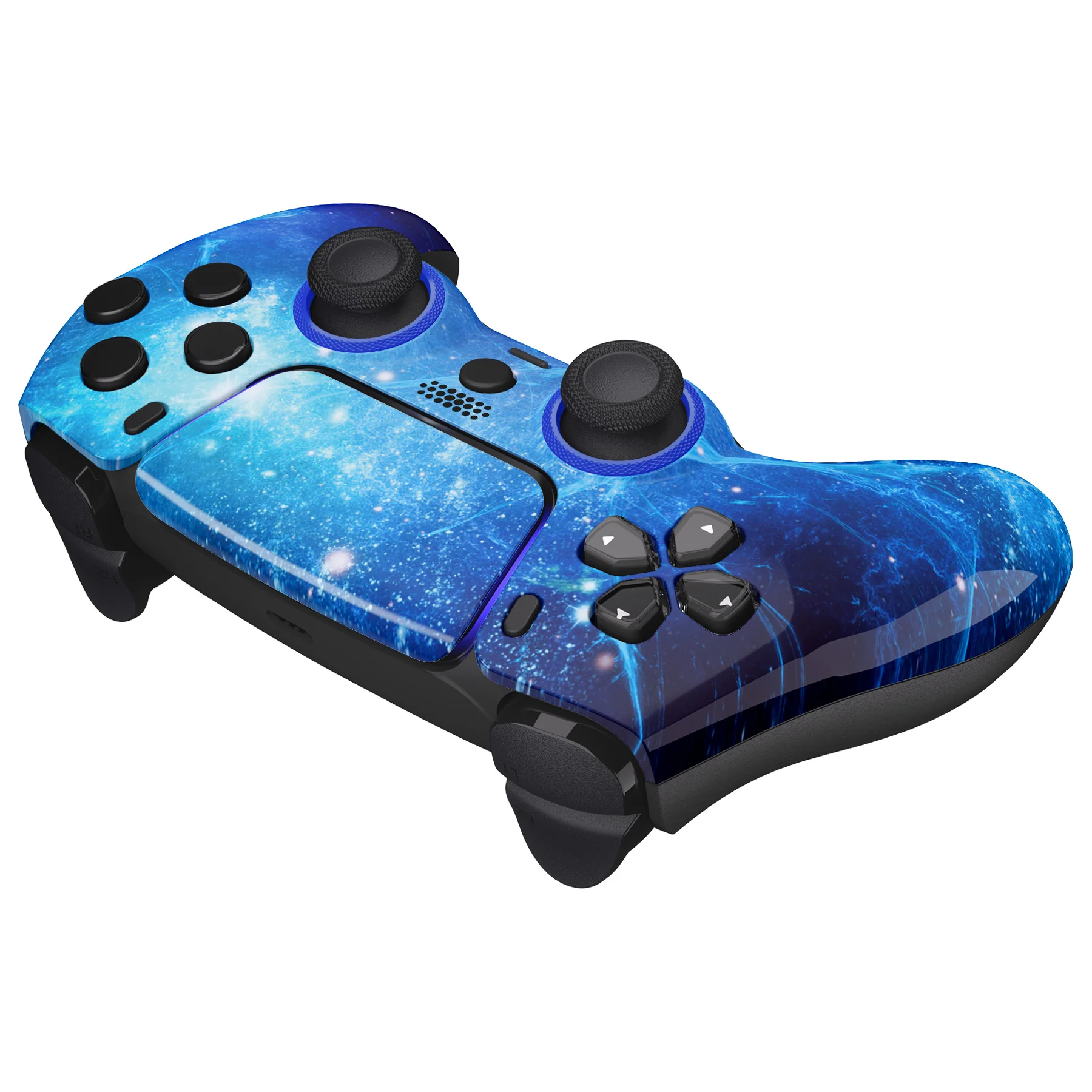 eXtremeRate LUNA Redesigned Replacement Front Shell with Touchpad Compatible with PS5 Controller BDM-010/020/030/040/050 - Blue Nebula - Image 7