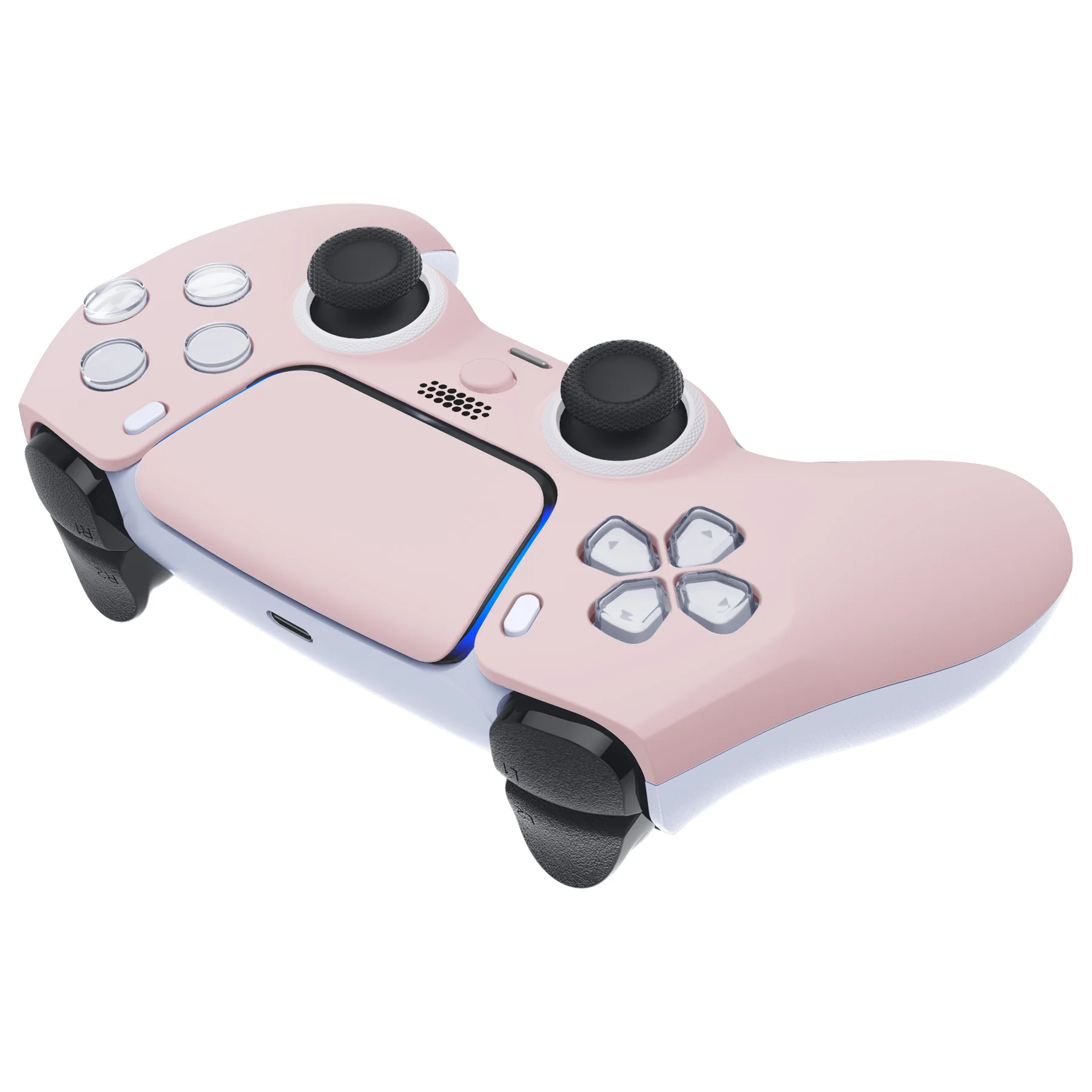 eXtremeRate LUNA Redesigned Replacement Front Shell with Touchpad Compatible with PS5 Controller BDM-010/020/030/040/050 - Cherry Blossoms Pink - Image 7