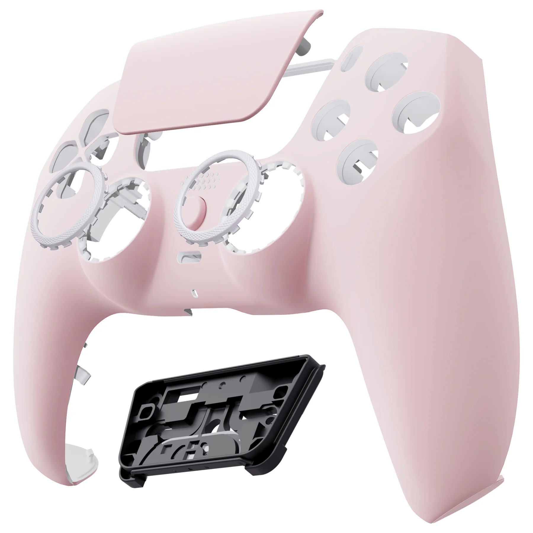 eXtremeRate LUNA Redesigned Replacement Front Shell with Touchpad Compatible with PS5 Controller BDM-010/020/030/040/050 - Cherry Blossoms Pink - Image 9