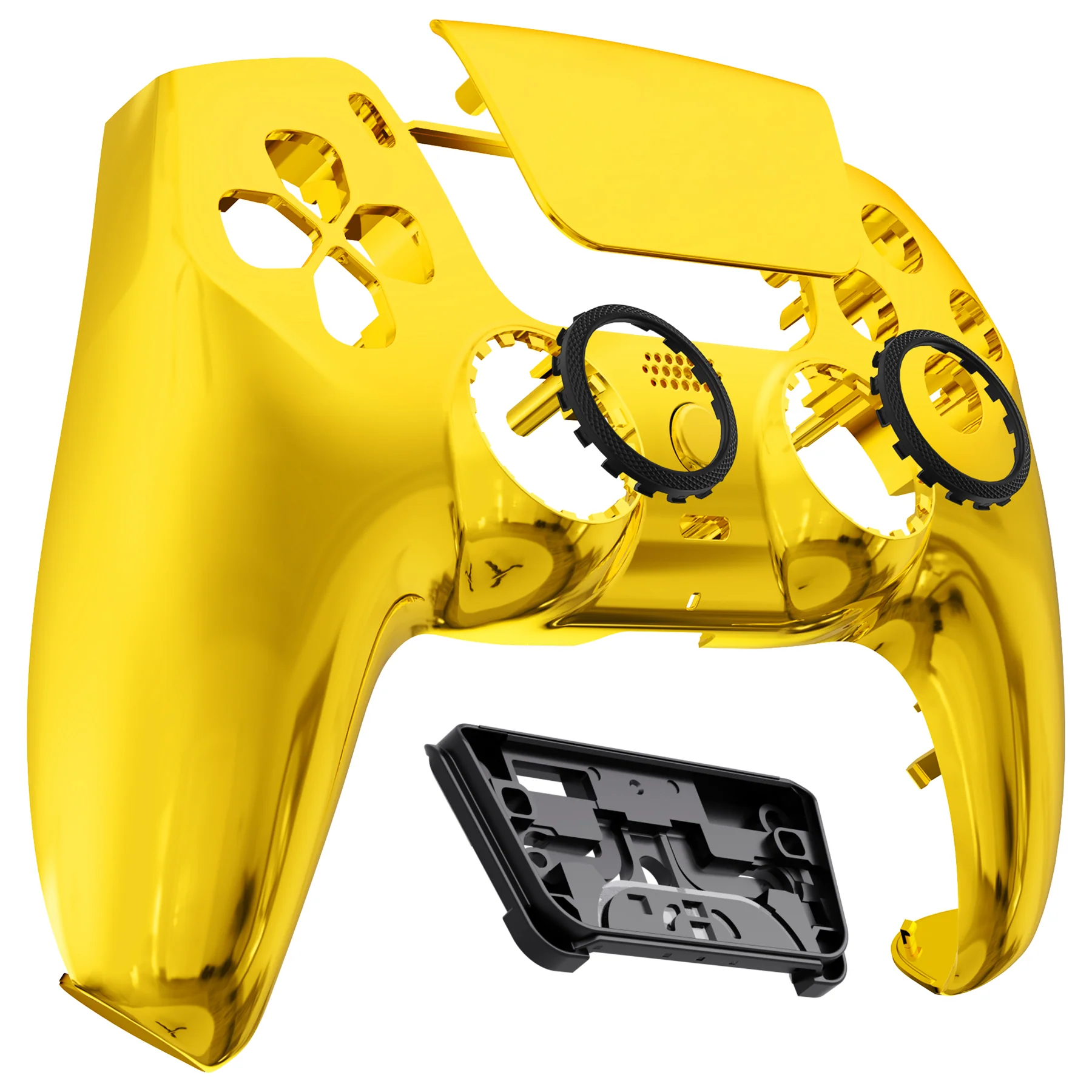 eXtremeRate LUNA Redesigned Replacement Front Shell with Touchpad Compatible with PS5 Controller BDM-010/020/030/040/050/060 - Chrome Gold - Image 10