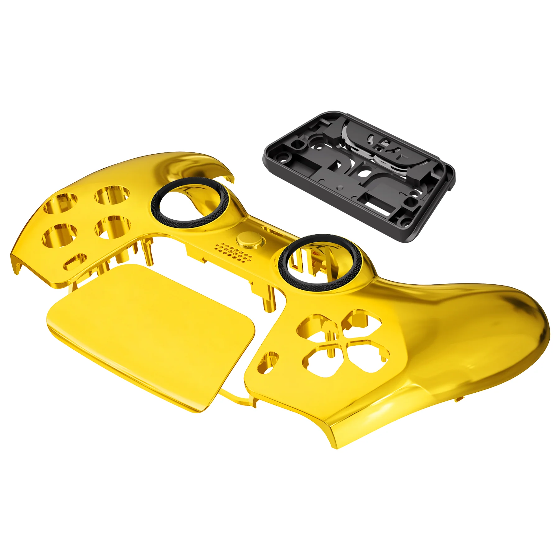 eXtremeRate LUNA Redesigned Replacement Front Shell with Touchpad Compatible with PS5 Controller BDM-010/020/030/040/050/060 - Chrome Gold - Image 11