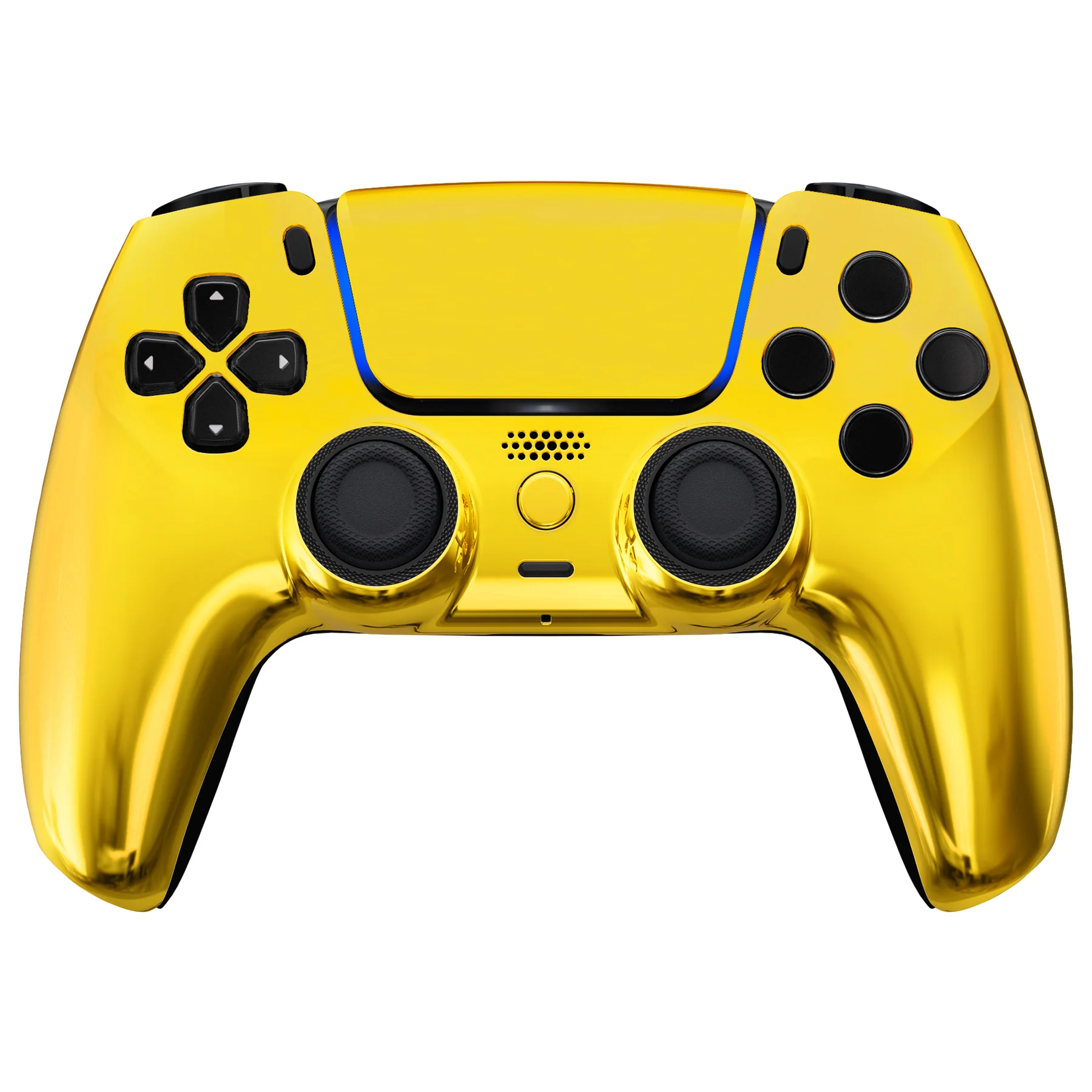 eXtremeRate LUNA Redesigned Replacement Front Shell with Touchpad Compatible with PS5 Controller BDM-010/020/030/040/050/060 - Chrome Gold - Image 2
