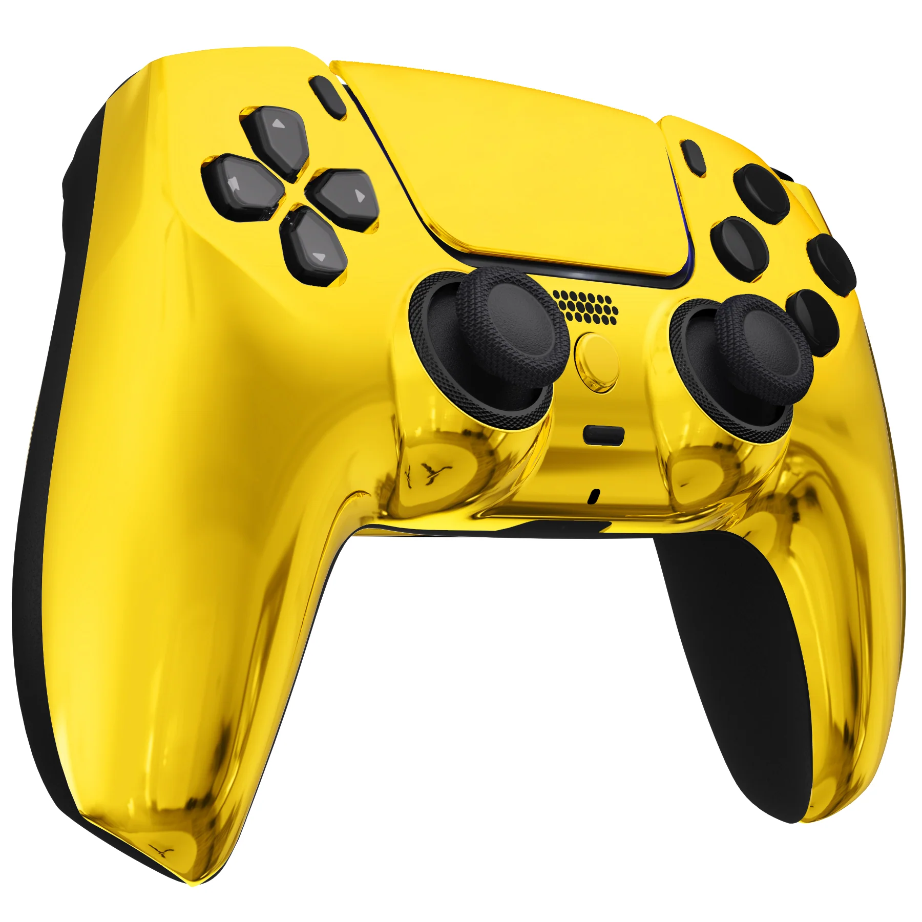 eXtremeRate LUNA Redesigned Replacement Front Shell with Touchpad Compatible with PS5 Controller BDM-010/020/030/040/050/060 - Chrome Gold - Image 6