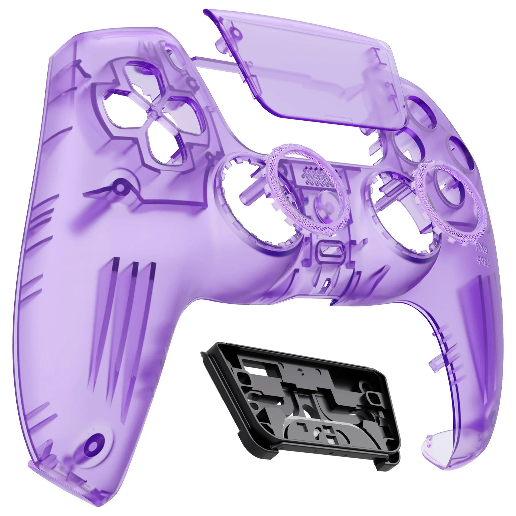 eXtremeRate LUNA Redesigned Replacement Front Shell with Touchpad Compatible with PS5 Controller BDM-010/020/030/040/050 - Clear Atomic Purple - Image 10
