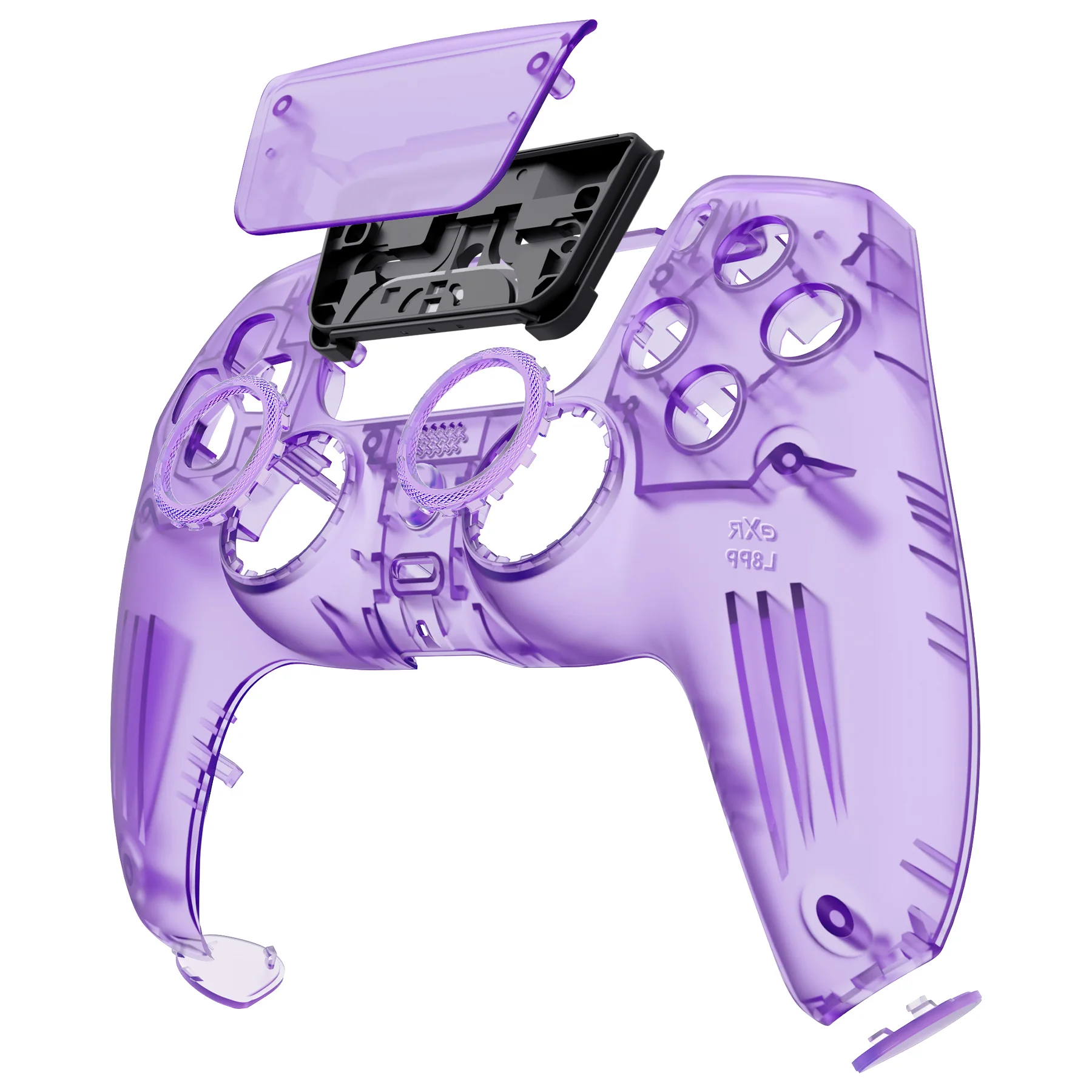 eXtremeRate LUNA Redesigned Replacement Front Shell with Touchpad Compatible with PS5 Controller BDM-010/020/030/040/050 - Clear Atomic Purple - Image 11