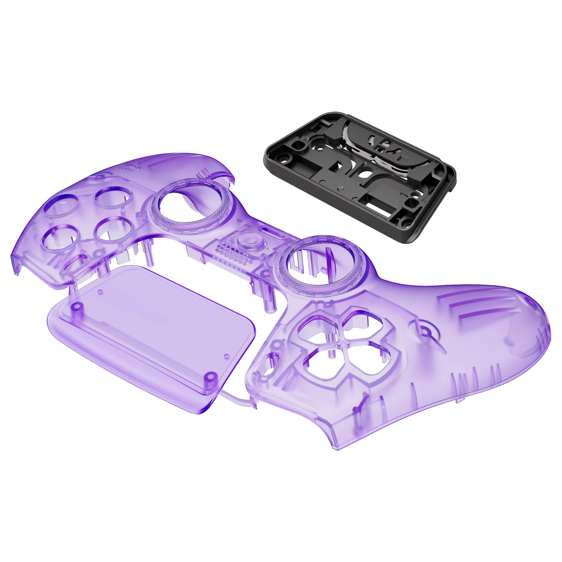 eXtremeRate LUNA Redesigned Replacement Front Shell with Touchpad Compatible with PS5 Controller BDM-010/020/030/040/050 - Clear Atomic Purple - Image 12
