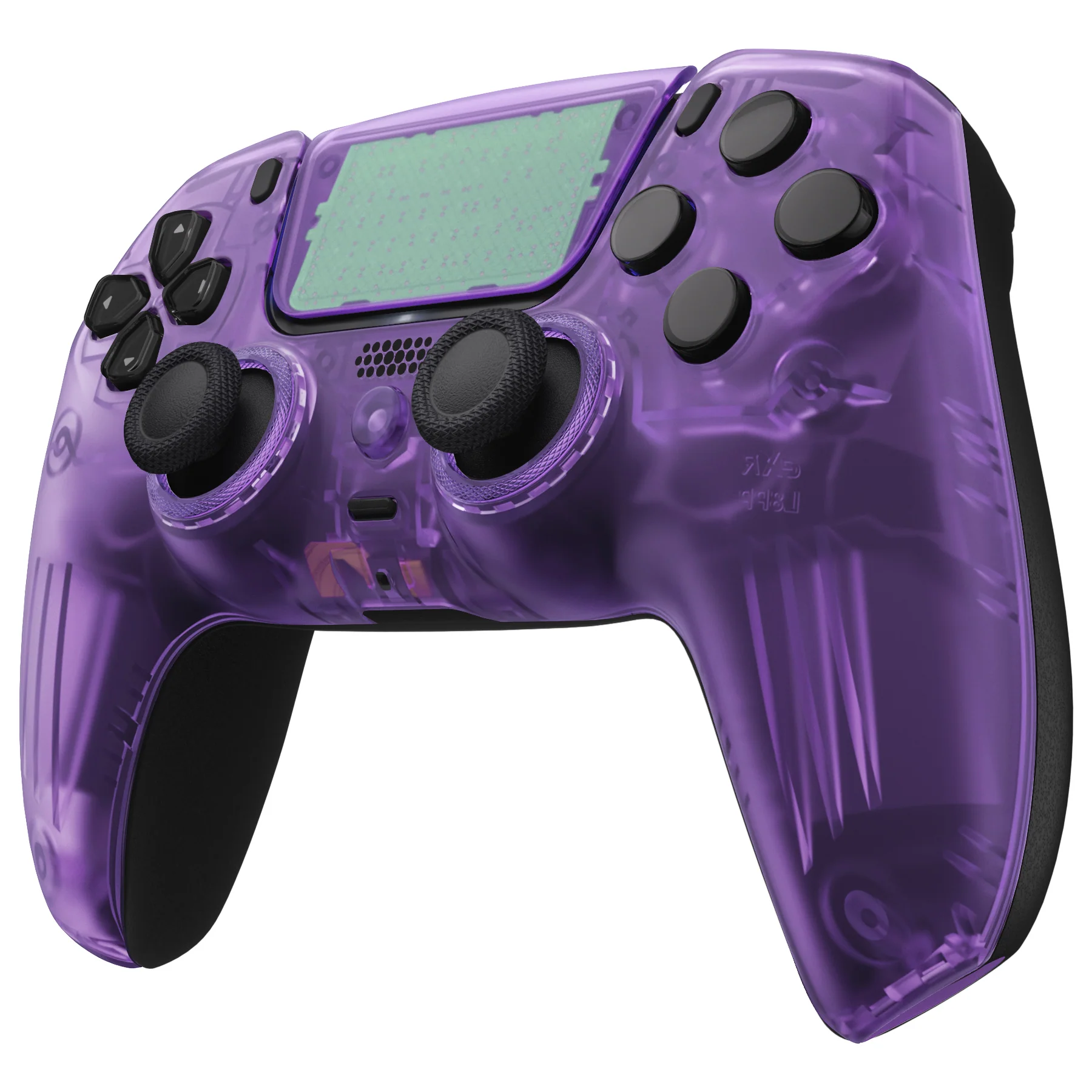 eXtremeRate LUNA Redesigned Replacement Front Shell with Touchpad Compatible with PS5 Controller BDM-010/020/030/040/050 - Clear Atomic Purple - Image 5