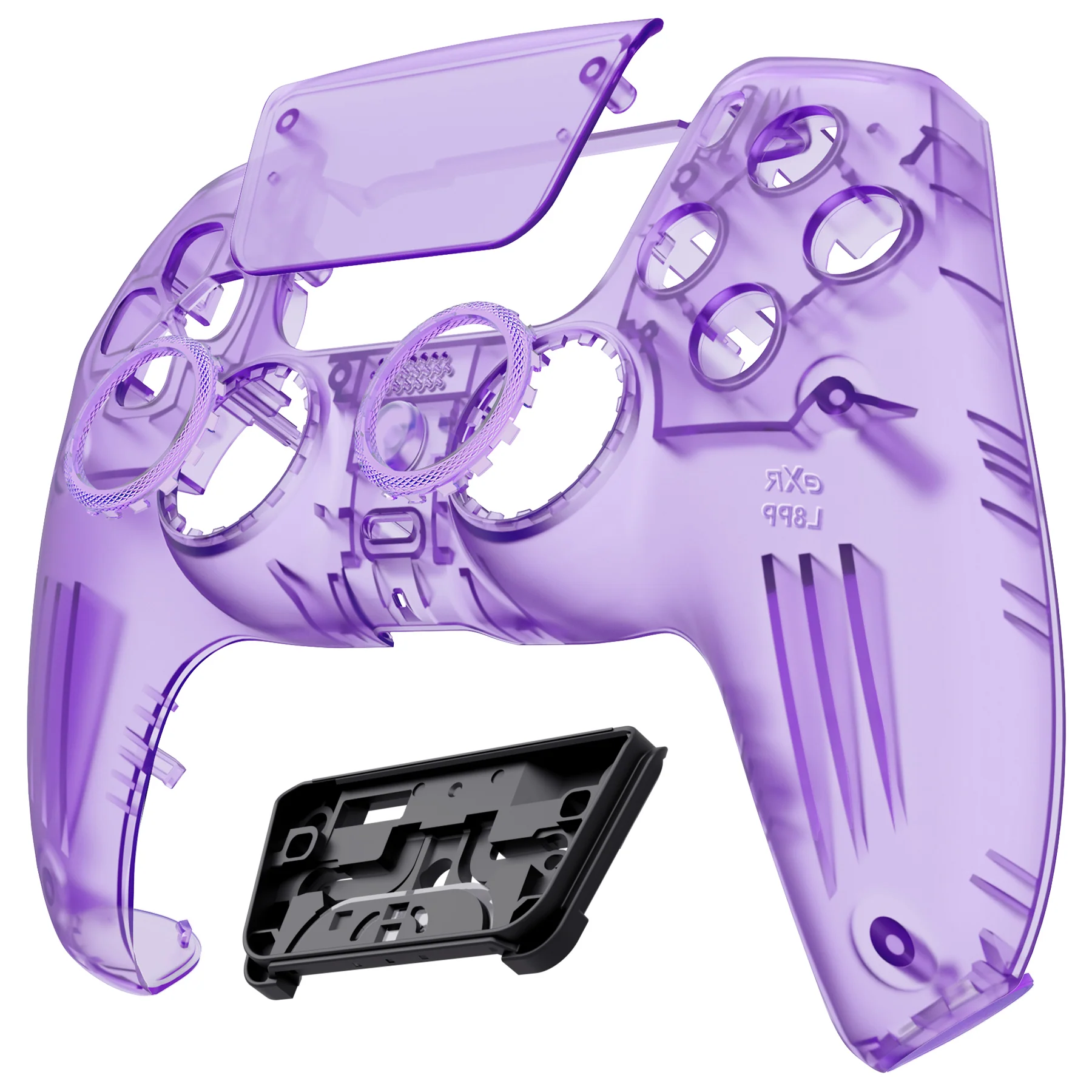 eXtremeRate LUNA Redesigned Replacement Front Shell with Touchpad Compatible with PS5 Controller BDM-010/020/030/040/050 - Clear Atomic Purple - Image 9