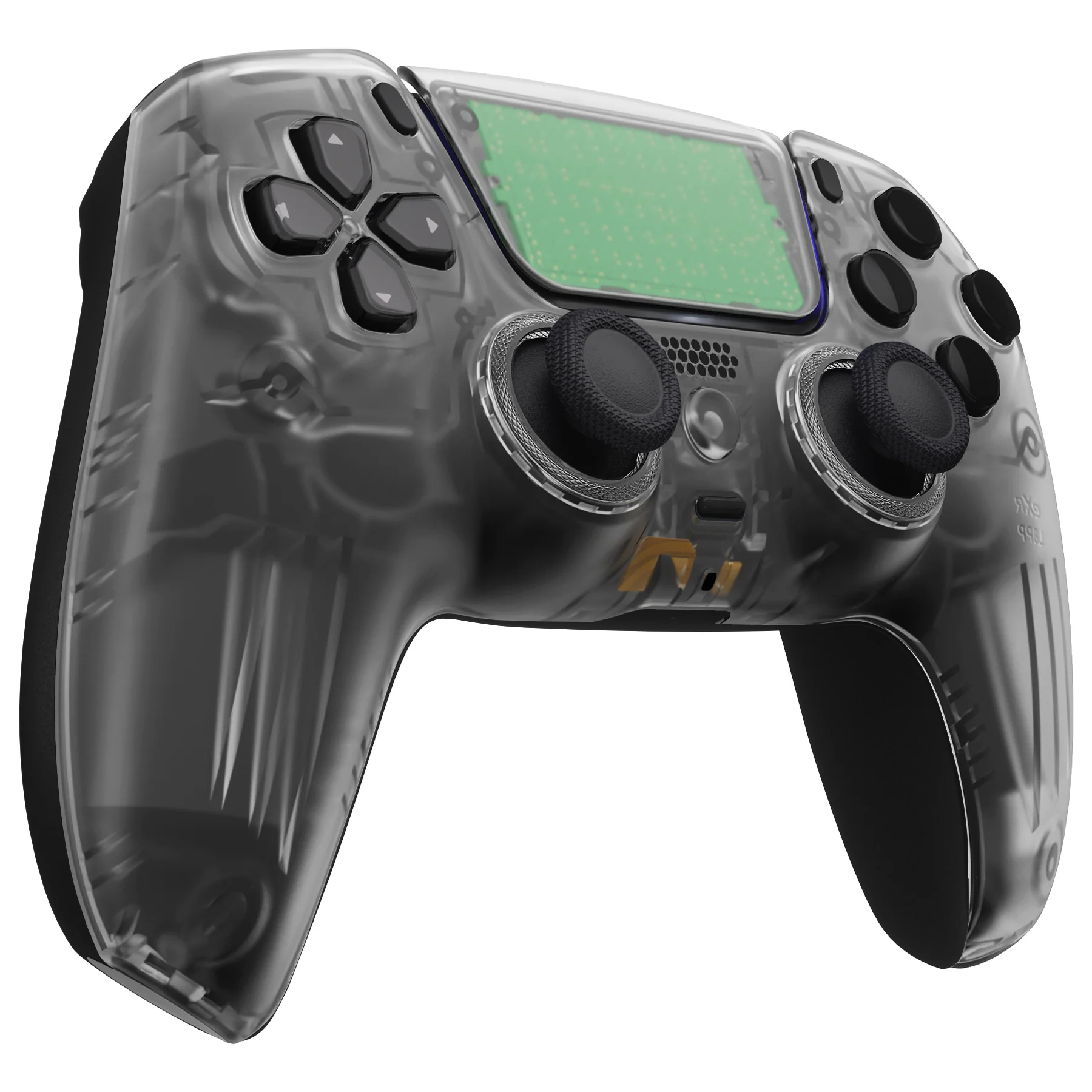 eXtremeRate LUNA Redesigned Replacement Front Shell with Touchpad Compatible with PS5 Controller BDM-010/020/030/040/050- Clear Black - Image 6