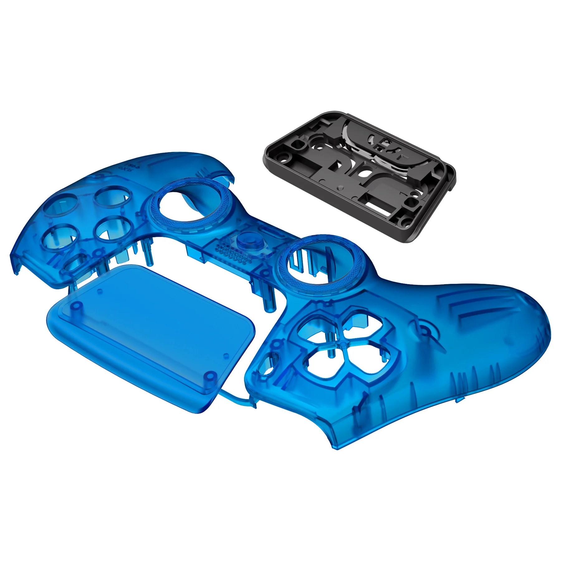eXtremeRate LUNA Redesigned Replacement Front Shell with Touchpad Compatible with PS5 Controller BDM-010/020/030/040/050- Clear Blue - Image 12