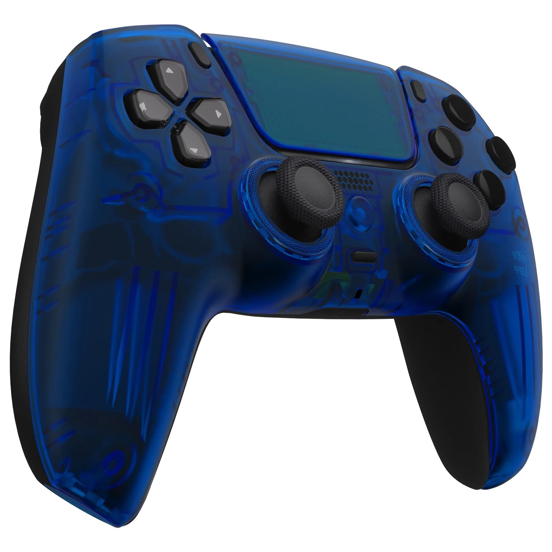 eXtremeRate LUNA Redesigned Replacement Front Shell with Touchpad Compatible with PS5 Controller BDM-010/020/030/040/050- Clear Blue - Image 6