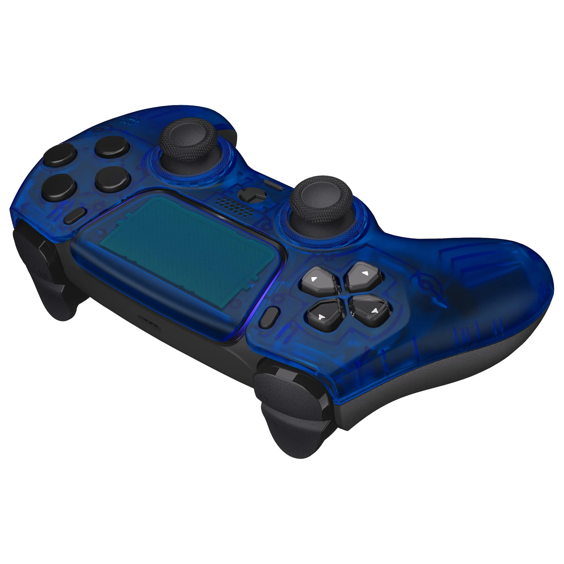 eXtremeRate LUNA Redesigned Replacement Front Shell with Touchpad Compatible with PS5 Controller BDM-010/020/030/040/050- Clear Blue - Image 7