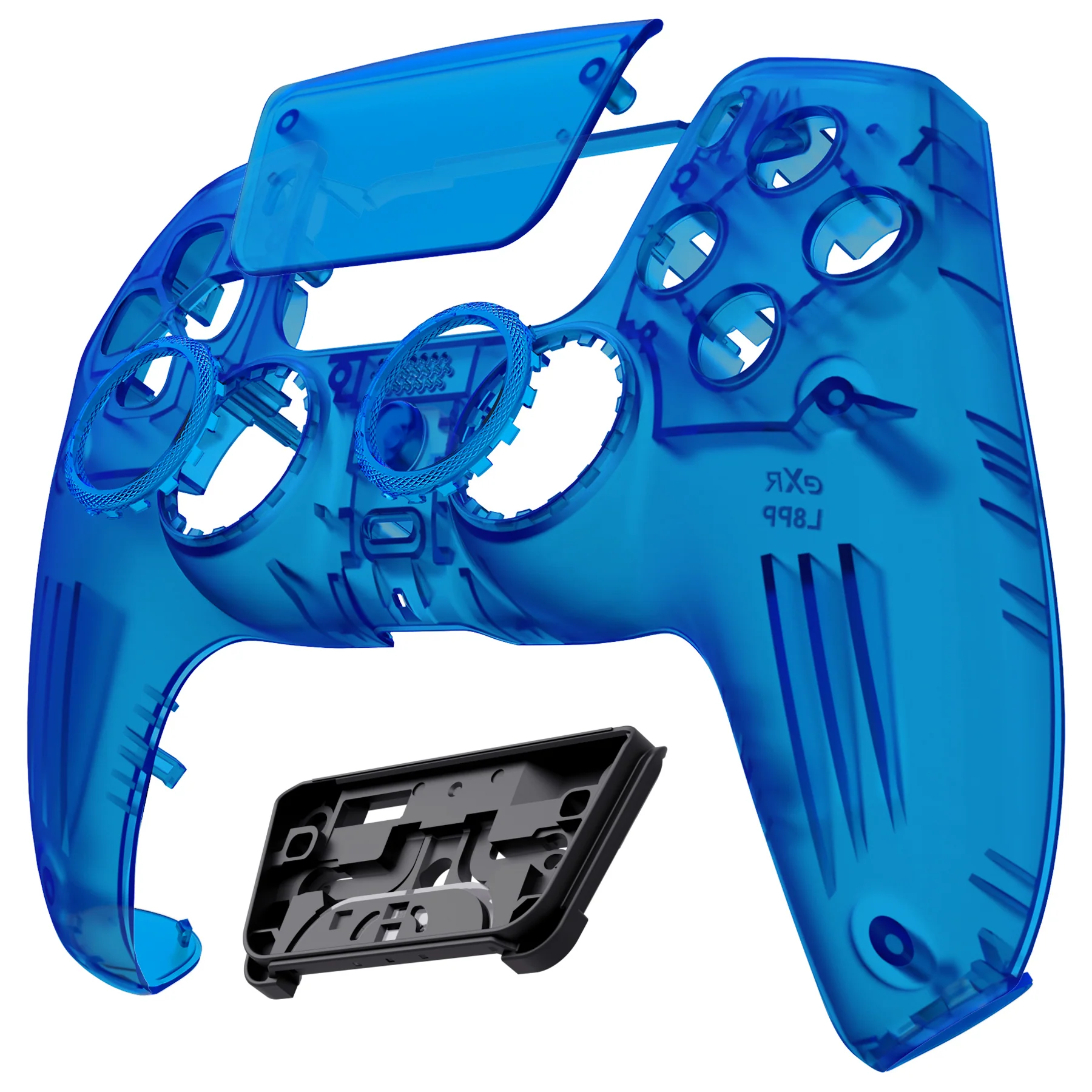 eXtremeRate LUNA Redesigned Replacement Front Shell with Touchpad Compatible with PS5 Controller BDM-010/020/030/040/050- Clear Blue - Image 9