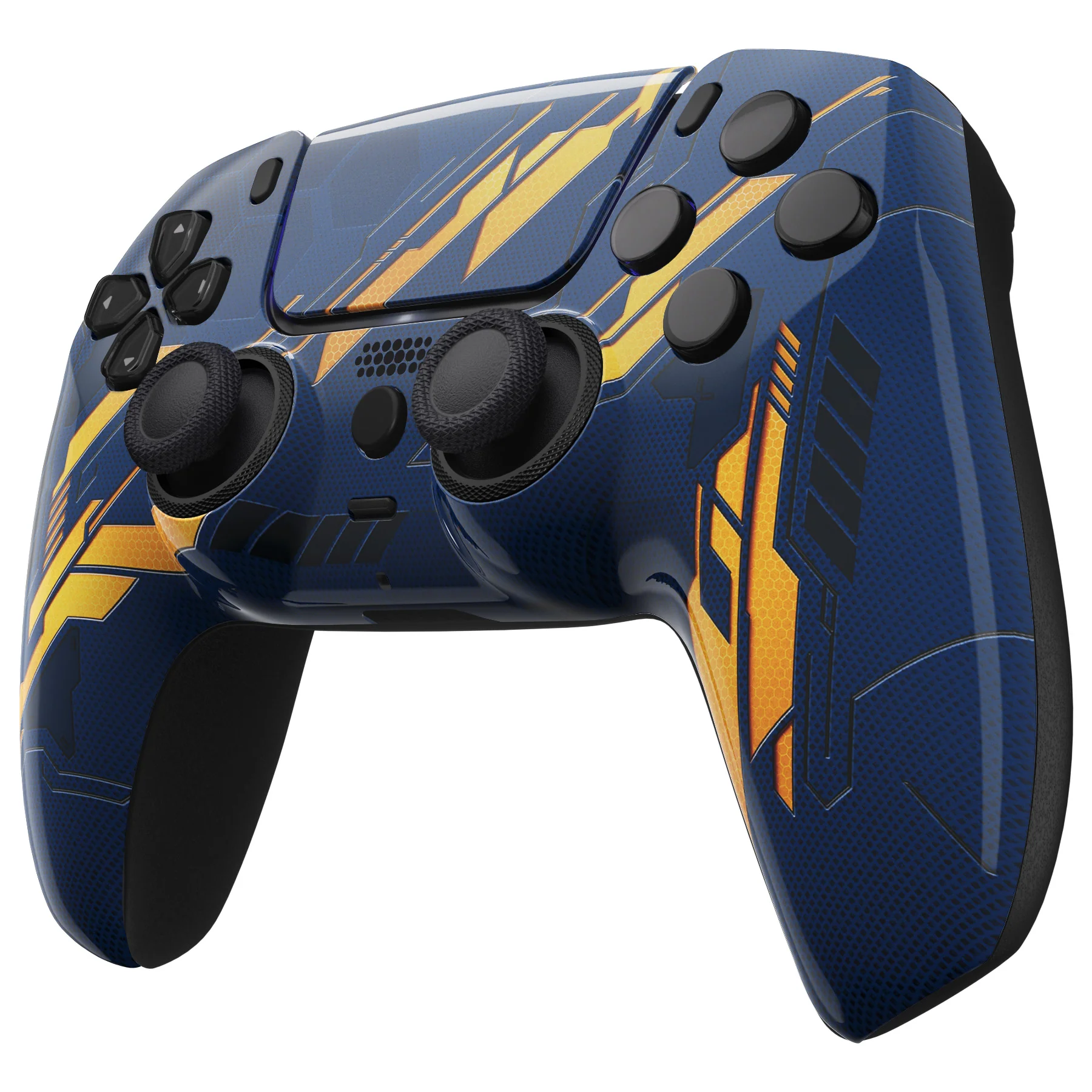 eXtremeRate LUNA Redesigned Replacement Front Shell with Touchpad Compatible with PS5 Controller BDM-010/020/030/040/050 - Glow in Dark Mecha - Orange - Image 7