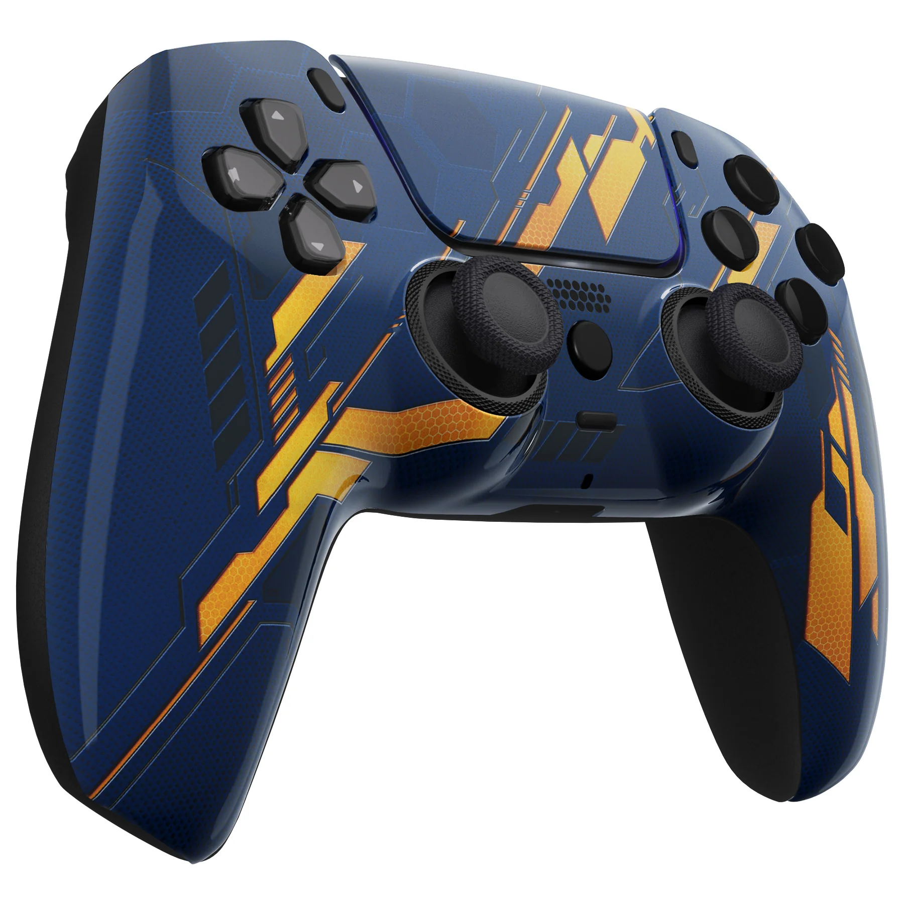 eXtremeRate LUNA Redesigned Replacement Front Shell with Touchpad Compatible with PS5 Controller BDM-010/020/030/040/050 - Glow in Dark Mecha - Orange - Image 8