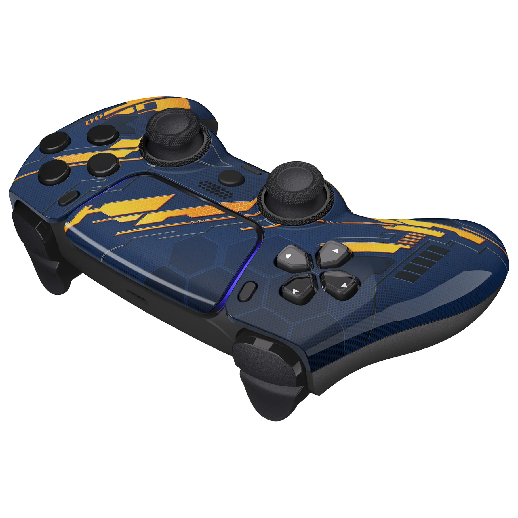 eXtremeRate LUNA Redesigned Replacement Front Shell with Touchpad Compatible with PS5 Controller BDM-010/020/030/040/050 - Glow in Dark Mecha - Orange - Image 9
