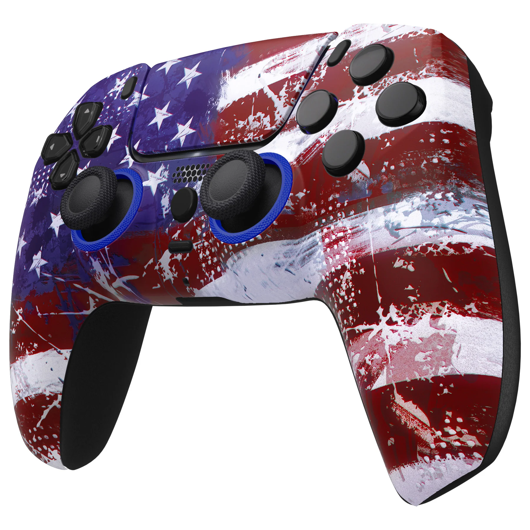 eXtremeRate LUNA Redesigned Replacement Front Shell with Touchpad Compatible with PS5 Controller BDM-010/020/030/040/050 - Impression US Flag - Image 5