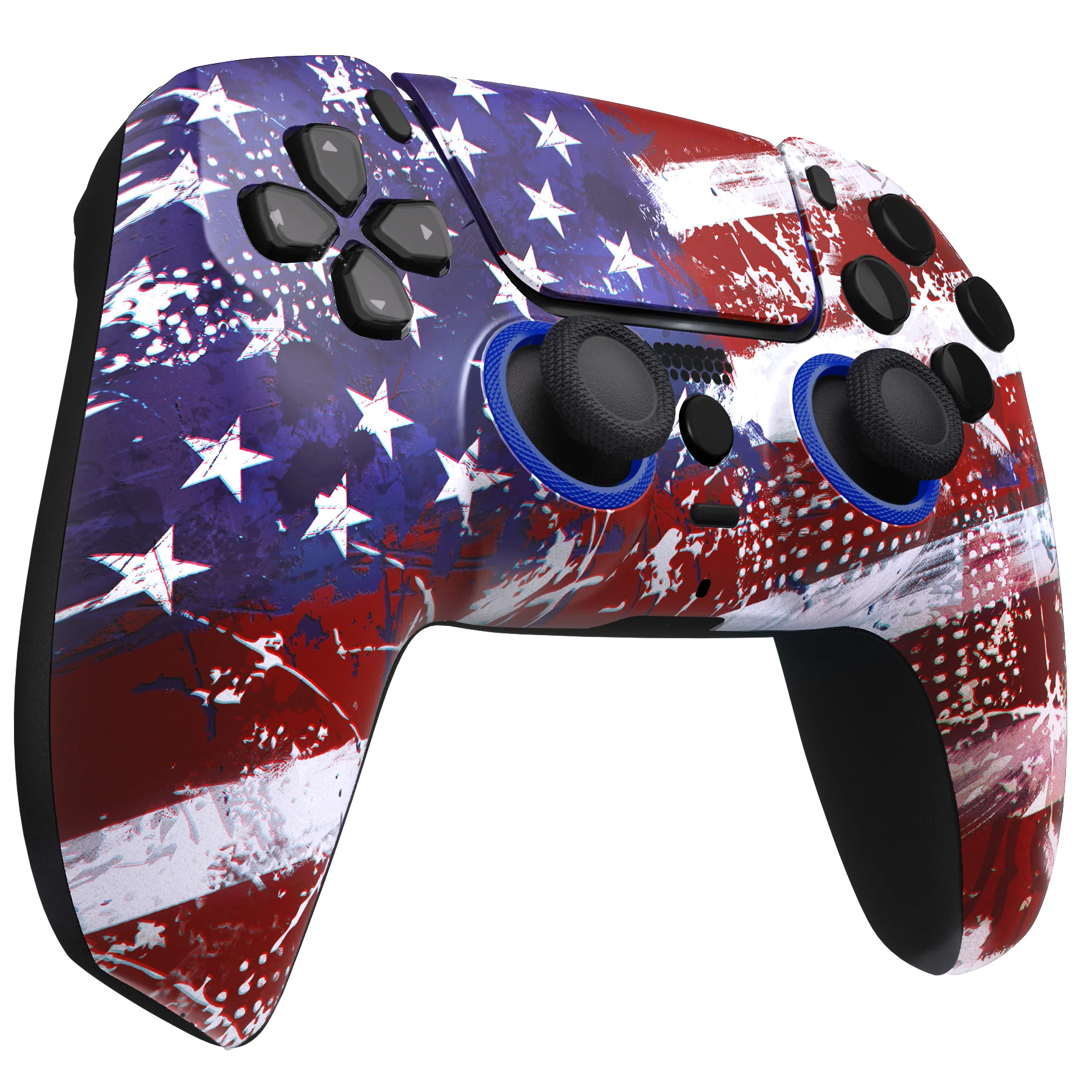eXtremeRate LUNA Redesigned Replacement Front Shell with Touchpad Compatible with PS5 Controller BDM-010/020/030/040/050 - Impression US Flag - Image 6