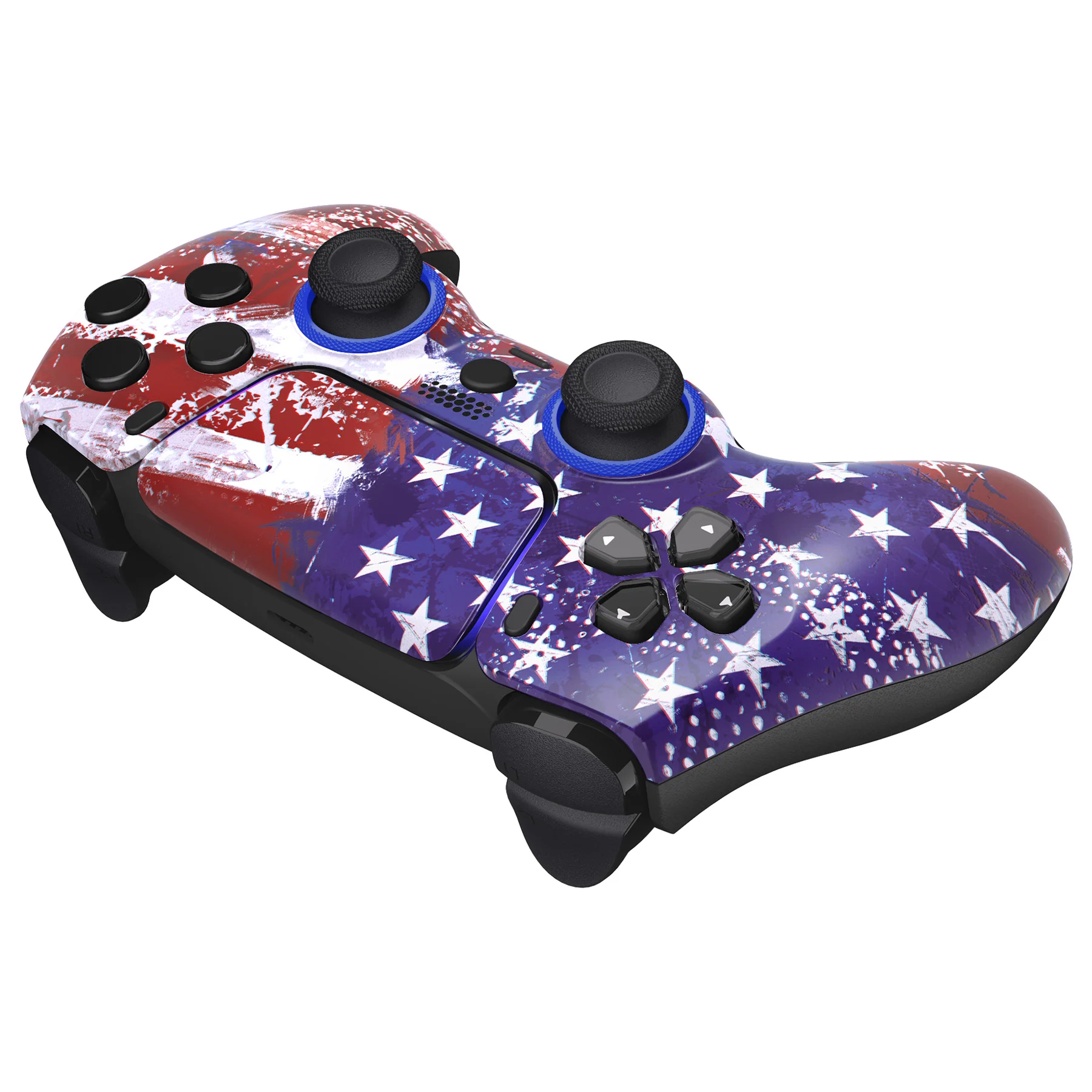 eXtremeRate LUNA Redesigned Replacement Front Shell with Touchpad Compatible with PS5 Controller BDM-010/020/030/040/050 - Impression US Flag - Image 7