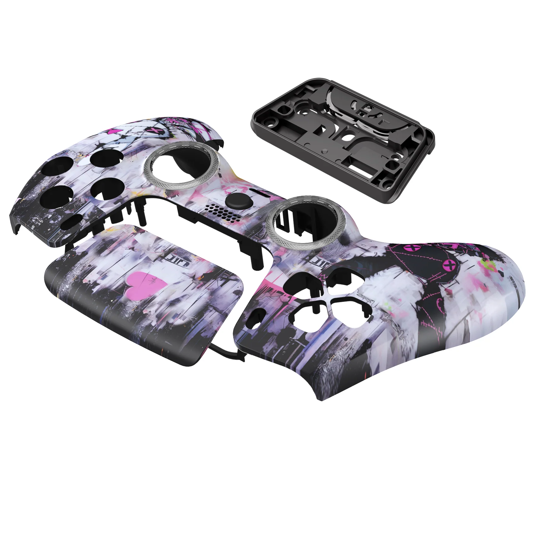 eXtremeRate LUNA Redesigned Replacement Front Shell with Touchpad Compatible with PS5 Controller BDM-010/020/030/040/050/060 - Lovely Punky Bunny - Image 12