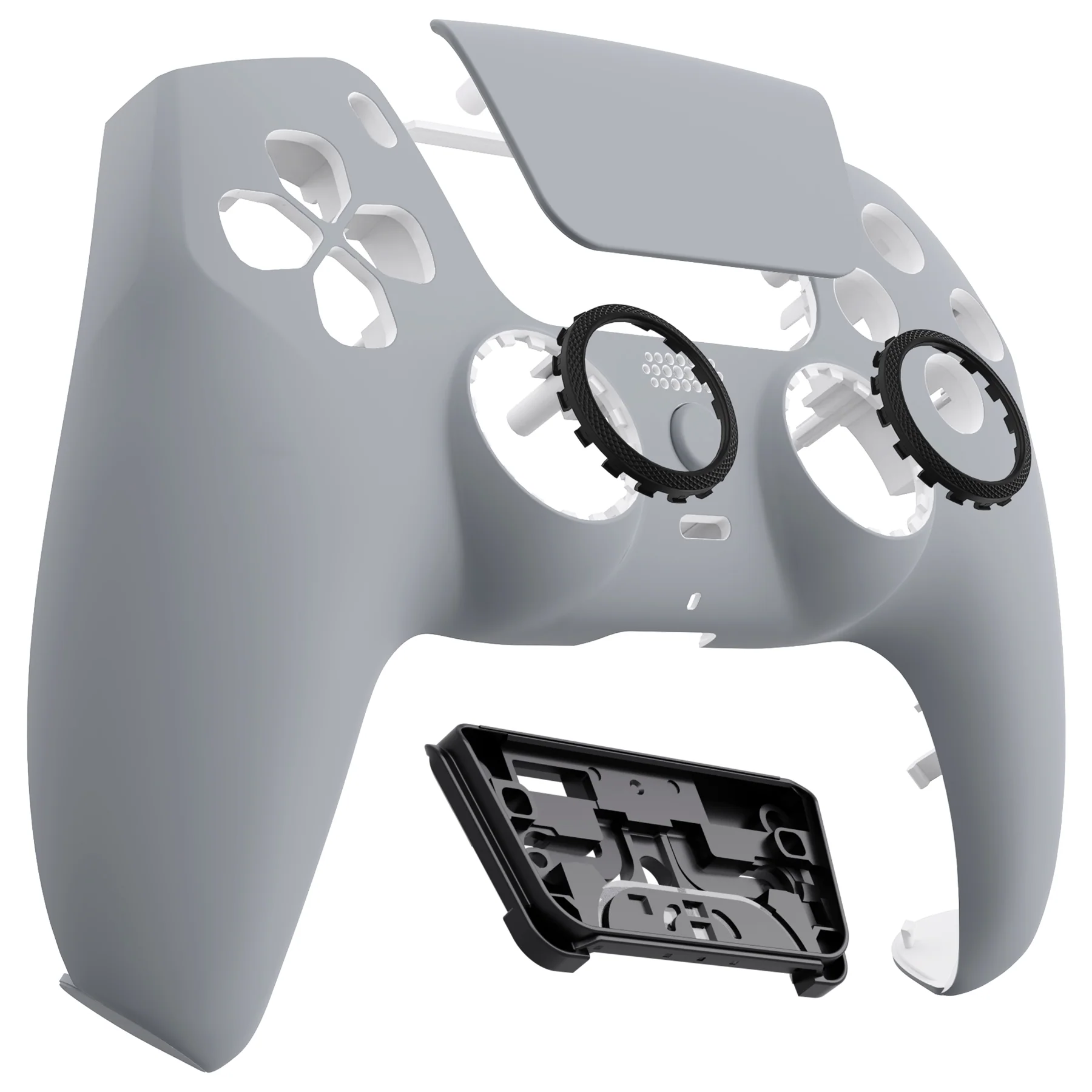 eXtremeRate LUNA Redesigned Replacement Front Shell with Touchpad Compatible with PS5 Controller BDM-010/020/030/040/050 - New Hope Gray - Image 10