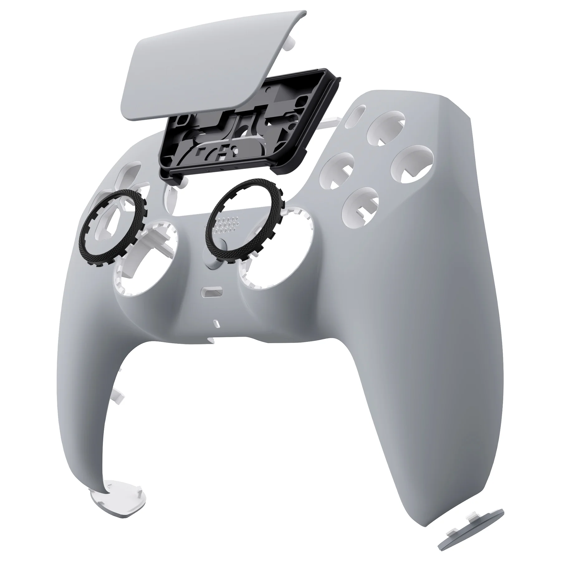 eXtremeRate LUNA Redesigned Replacement Front Shell with Touchpad Compatible with PS5 Controller BDM-010/020/030/040/050 - New Hope Gray - Image 11