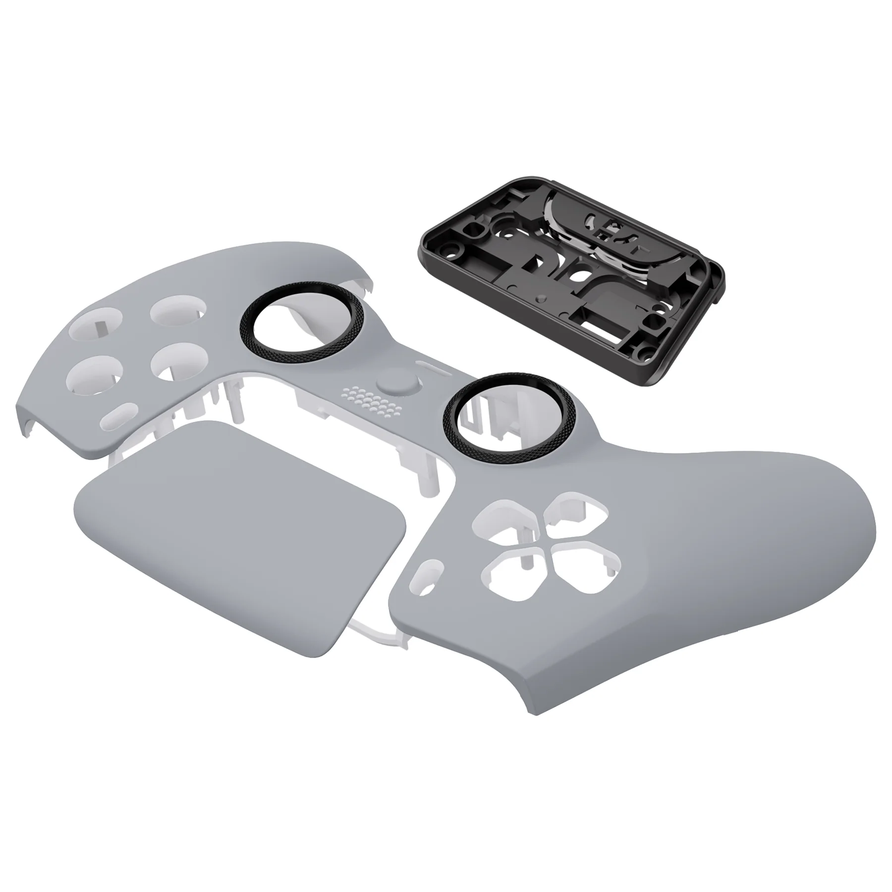 eXtremeRate LUNA Redesigned Replacement Front Shell with Touchpad Compatible with PS5 Controller BDM-010/020/030/040/050 - New Hope Gray - Image 12
