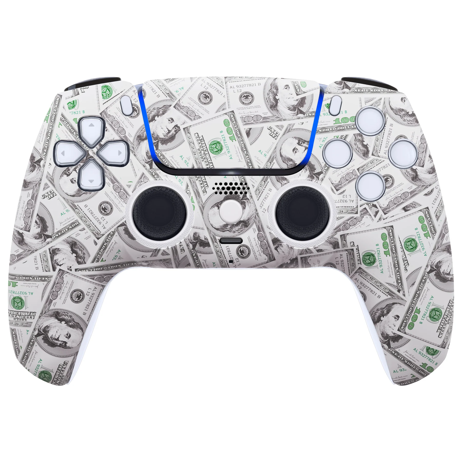 eXtremeRate LUNA Redesigned Replacement Front Shell with Touchpad Compatible with PS5 Controller BDM-010/020/030/040/050 - The $100 Cash Money - Image 2
