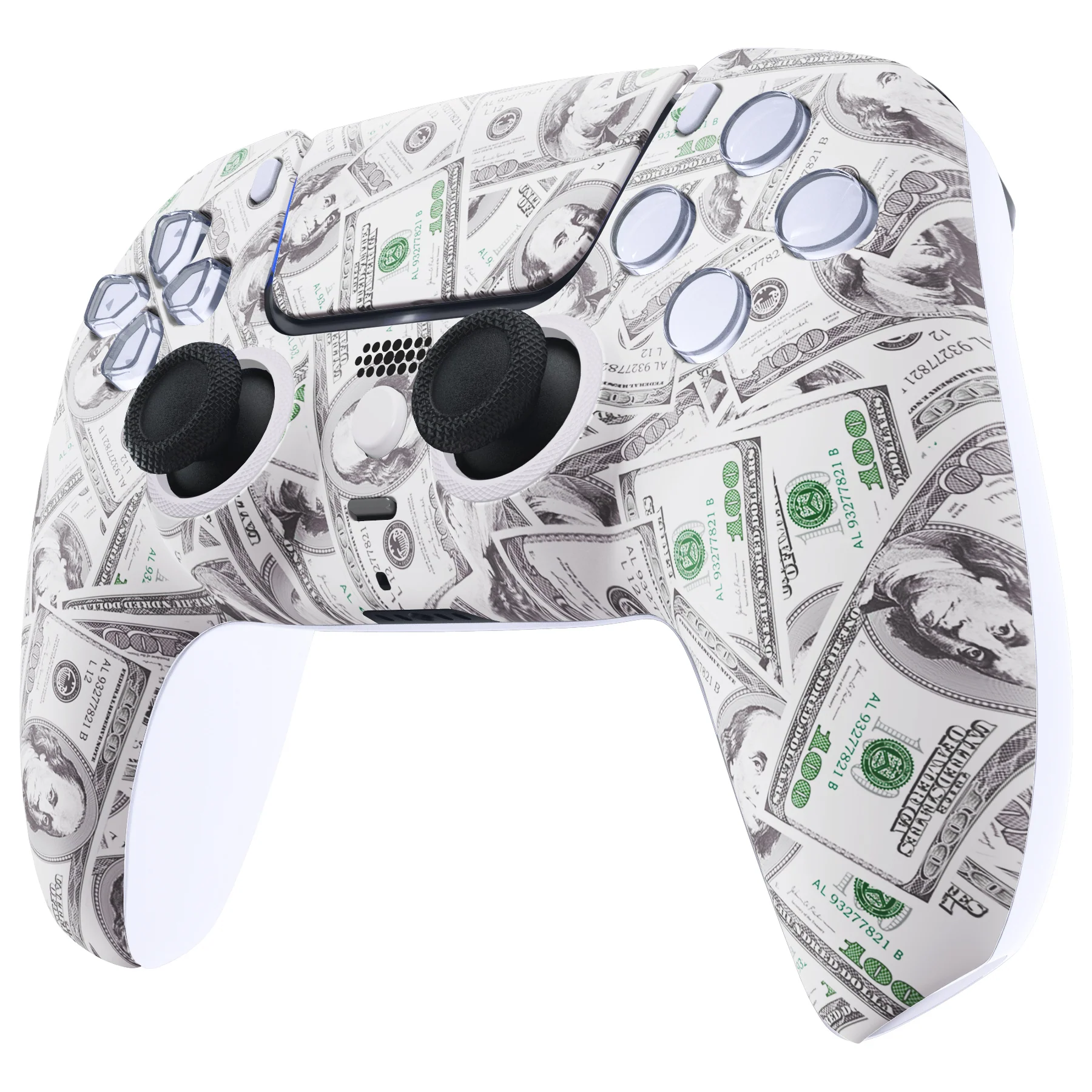 eXtremeRate LUNA Redesigned Replacement Front Shell with Touchpad Compatible with PS5 Controller BDM-010/020/030/040/050 - The $100 Cash Money - Image 5