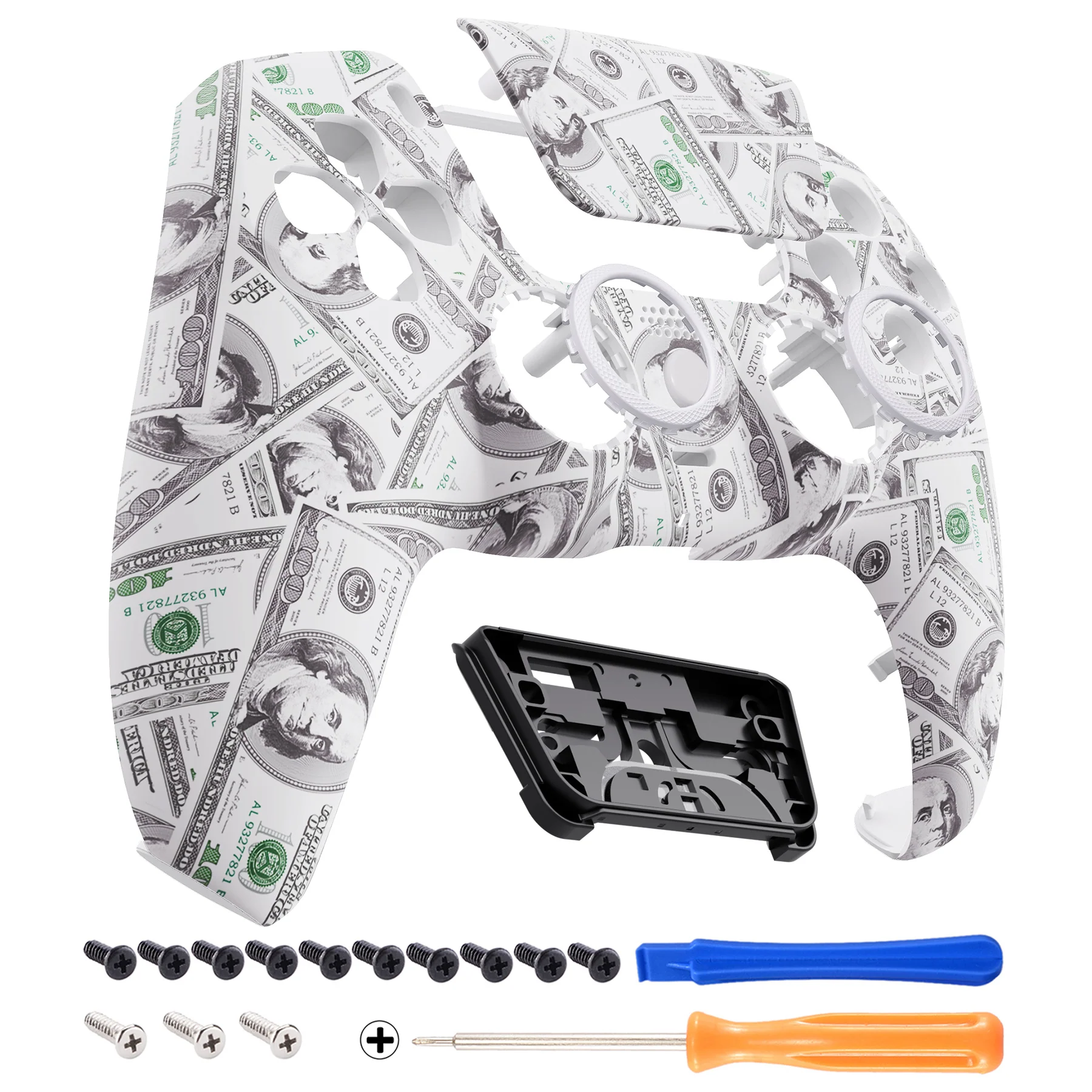 eXtremeRate LUNA Redesigned Replacement Front Shell with Touchpad Compatible with PS5 Controller BDM-010/020/030/040/050 - The $100 Cash Money - Image 8