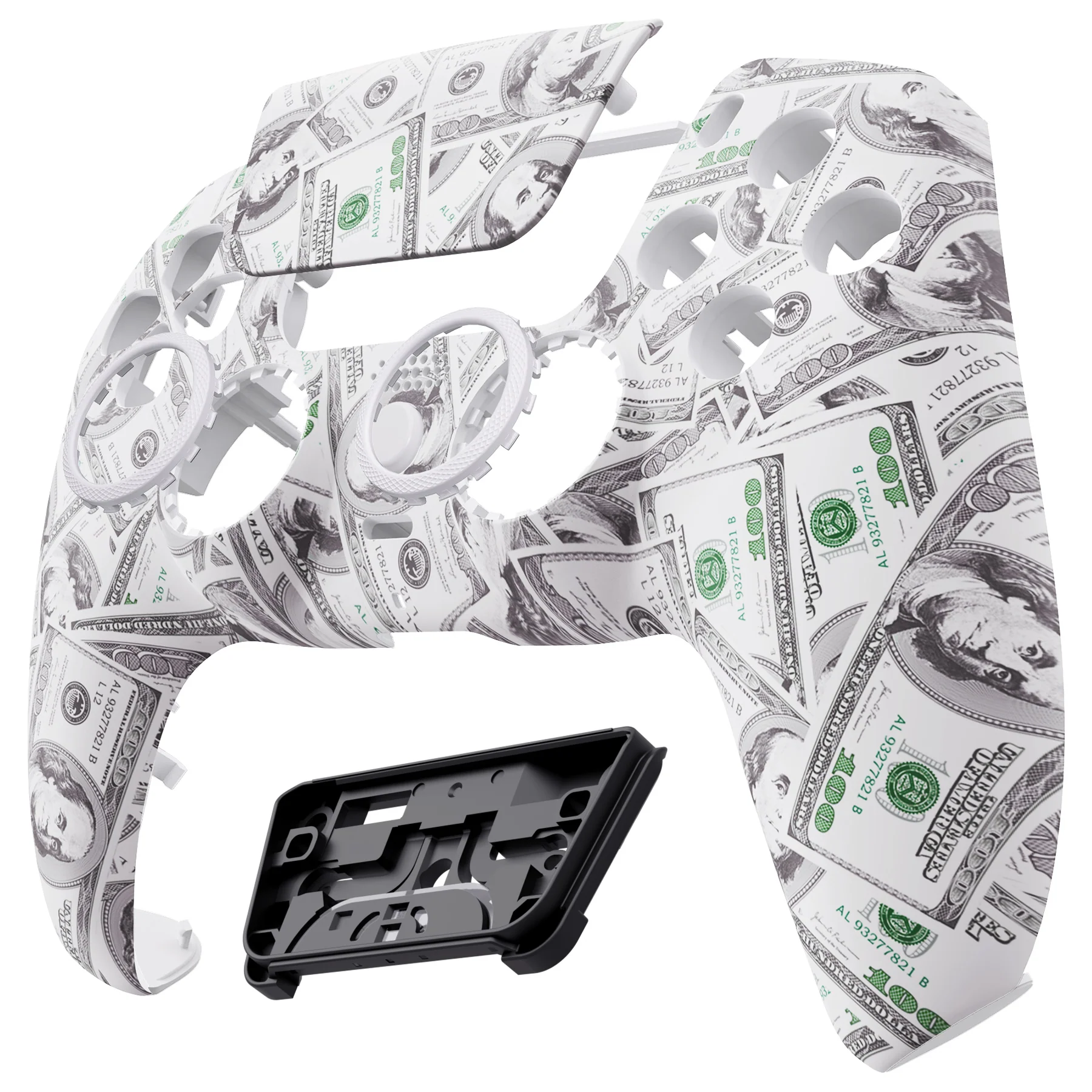 eXtremeRate LUNA Redesigned Replacement Front Shell with Touchpad Compatible with PS5 Controller BDM-010/020/030/040/050 - The $100 Cash Money - Image 9