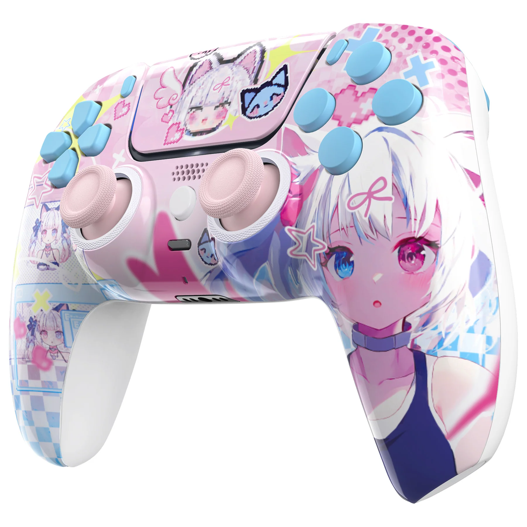 eXtremeRate LUNA Redesigned Replacement Full Set Shells with Buttons Compatible with PS5 Controller BDM-030/040/050 - MeWoow - Image 4