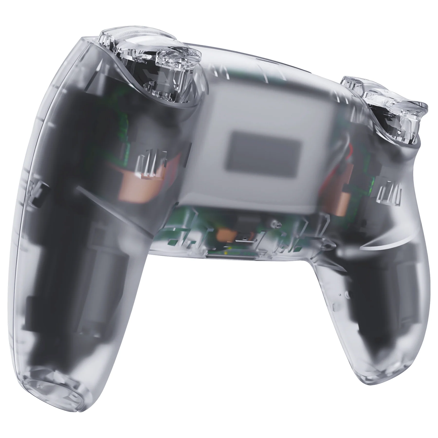 eXtremeRate LUNA Redesigned Replacement Full Set Shells with Buttons Compatible with PS5 Controller BDM-030/040/050 - Clear - Image 5