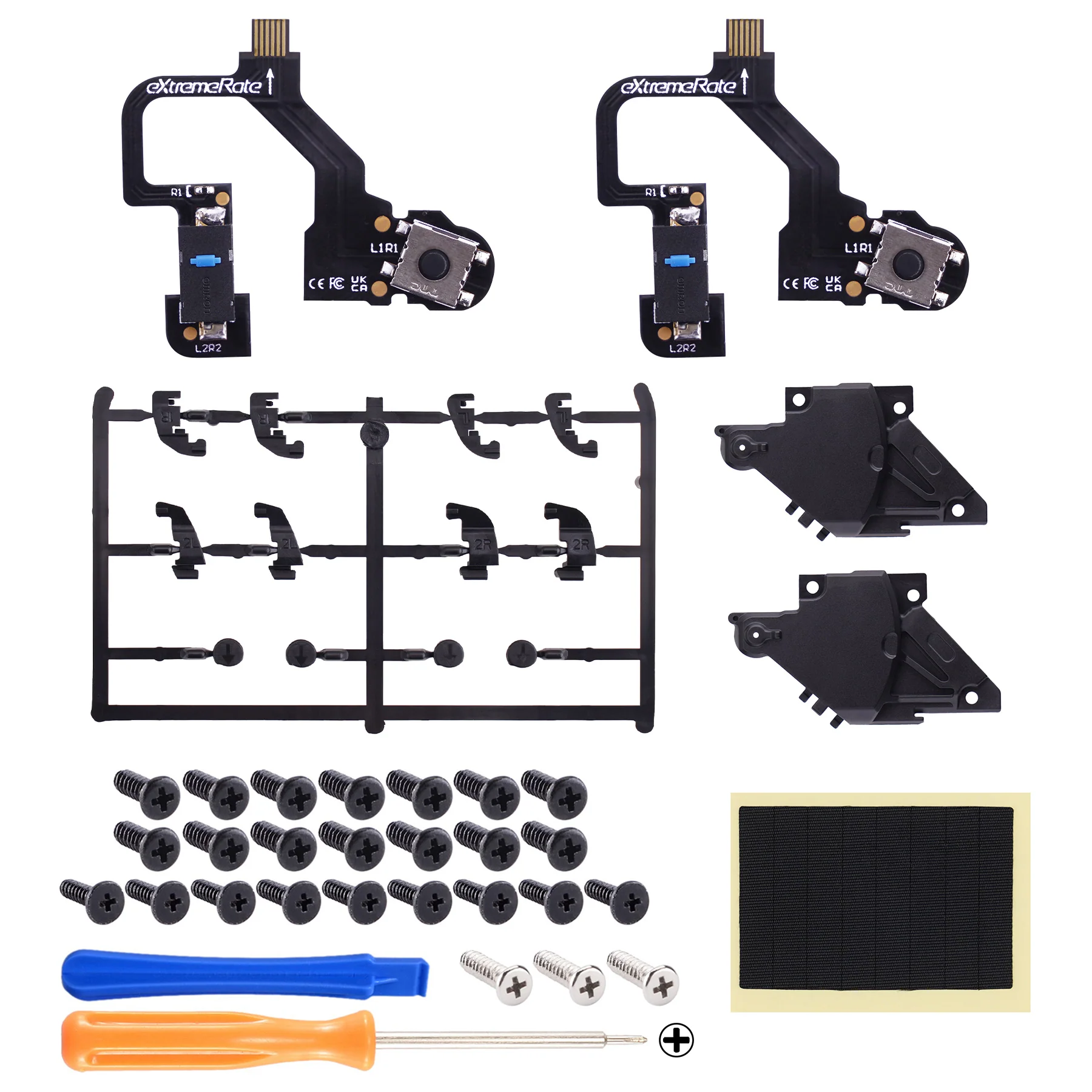 eXtremeRate Micro Switch - Light Version Tactile Clicky Hair Trigger Kit V2 for PS5 Controller BDM-010/020 Shoulder Buttons, Ergonomic Micro Switches L2R2 Tactile L1R1 Mouse Click for PS5 Controller - Image 2