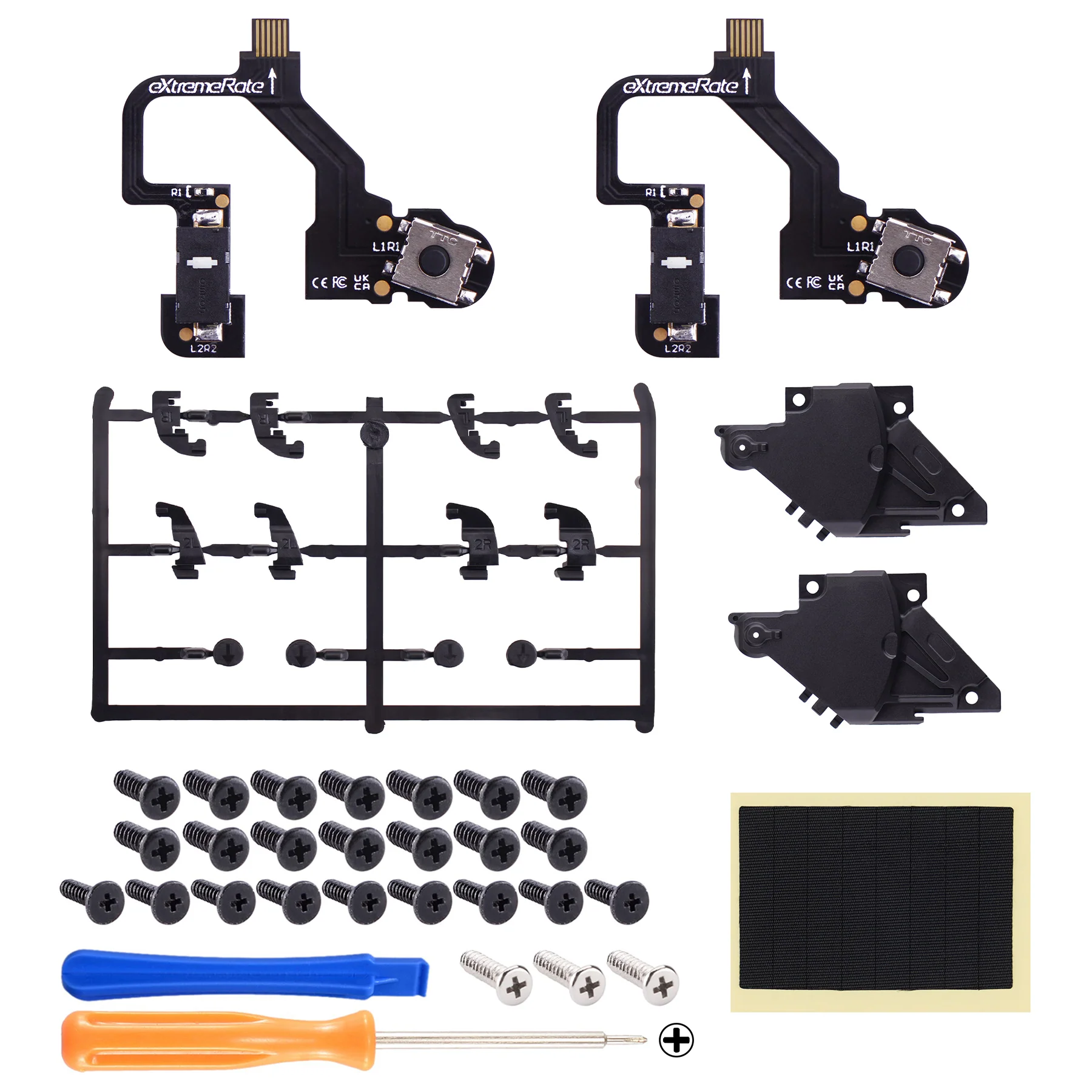 eXtremeRate Micro Switch - Strong Version Tactile Clicky Hair Trigger Kit V2 for PS5 Controller BDM-010/020 Shoulder Buttons, Ergonomic Micro Switches L2R2 Tactile L1R1 Mouse Click for PS5 Controller - Image 2