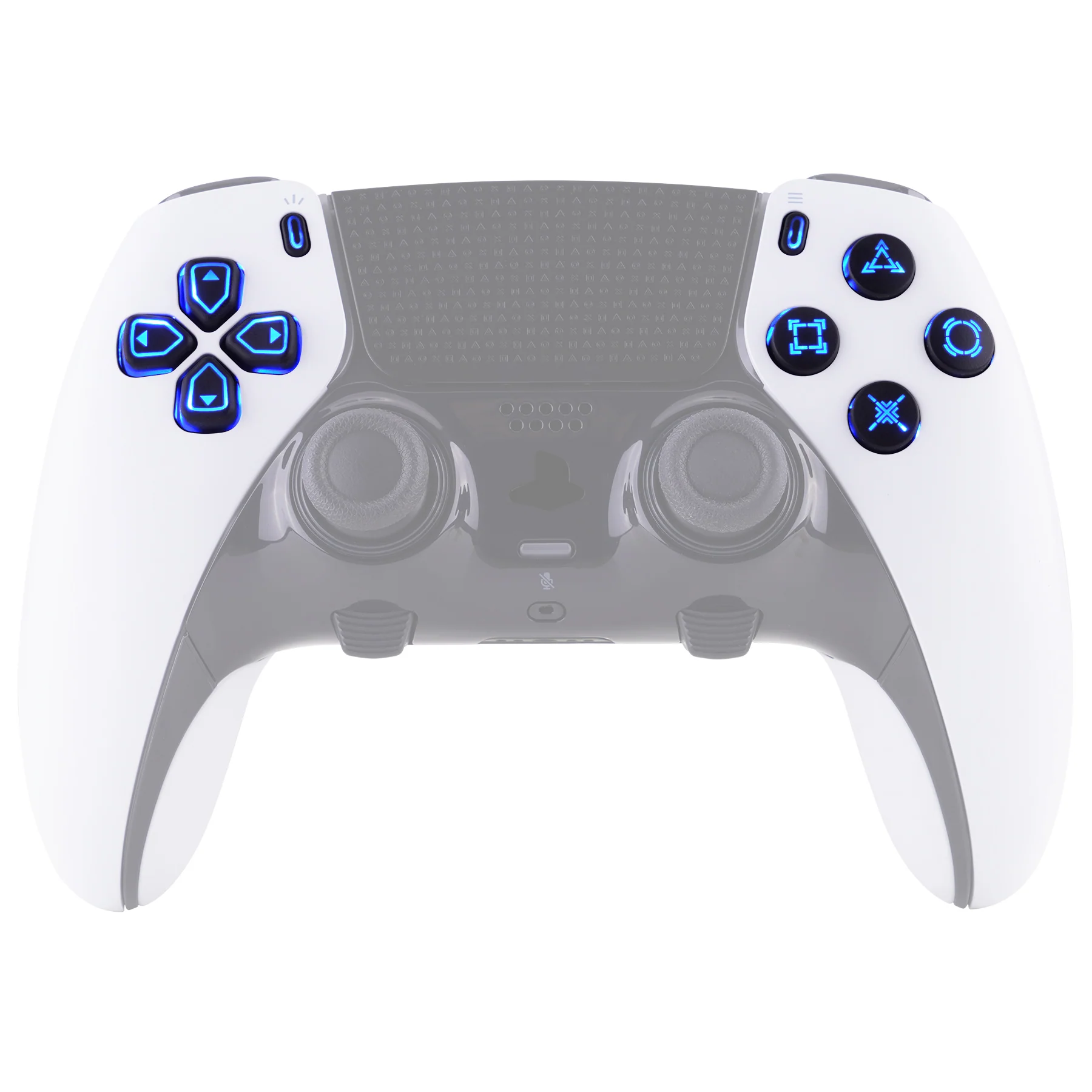 eXtremeRate Multi-Colors Luminated Buttons D&F LED Kit for PS5 Edge Controller - Black Classical Symbols Buttons - Image 3