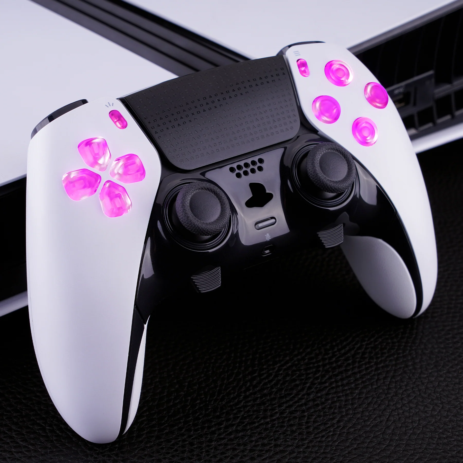 eXtremeRate Multi-Colors Luminated Buttons D&F LED Kit for PS5 Edge Controller - Transparent Clear Buttons - Image 7