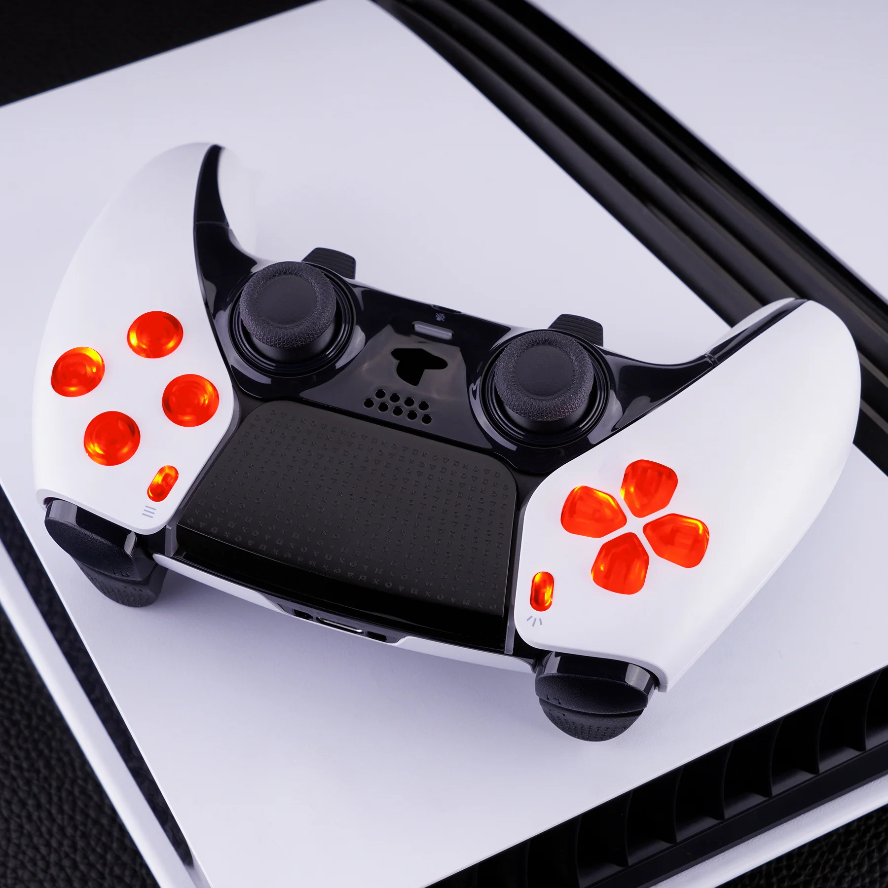 eXtremeRate Multi-Colors Luminated Buttons D&F LED Kit for PS5 Edge Controller - Transparent Clear Buttons - Image 8