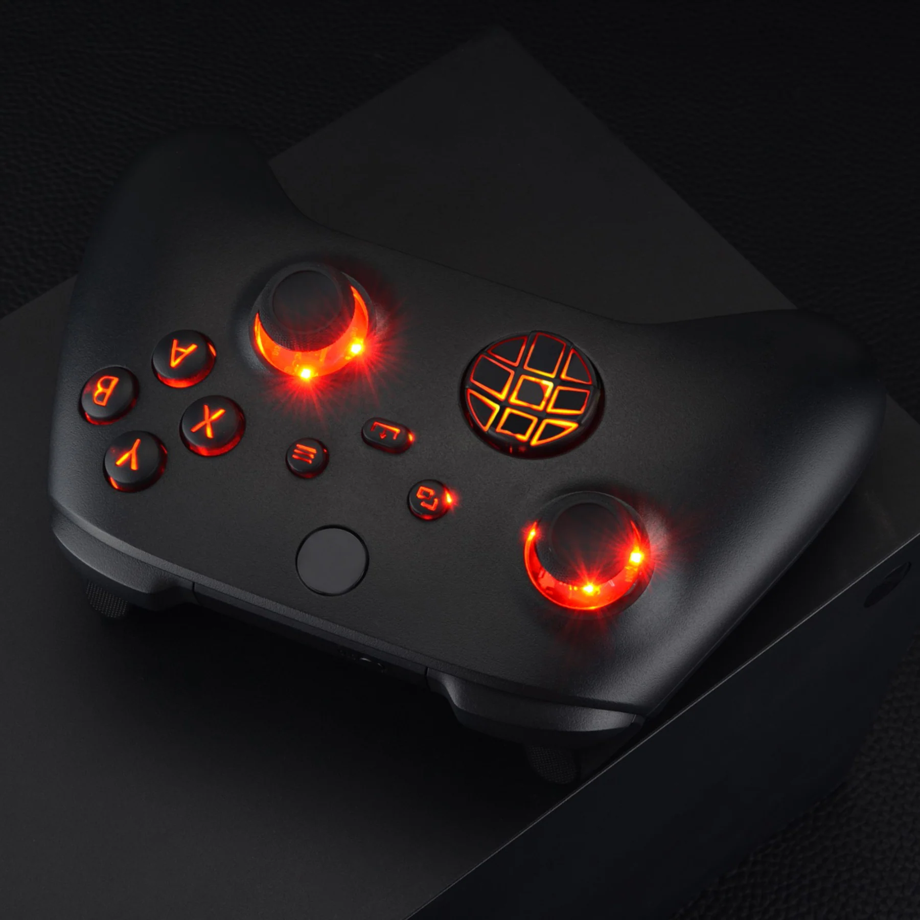 eXtremeRate Multi-Colors Luminated Buttons DTF V2 LED Kit for Xbox Series X & S Controller - Black - Image 7
