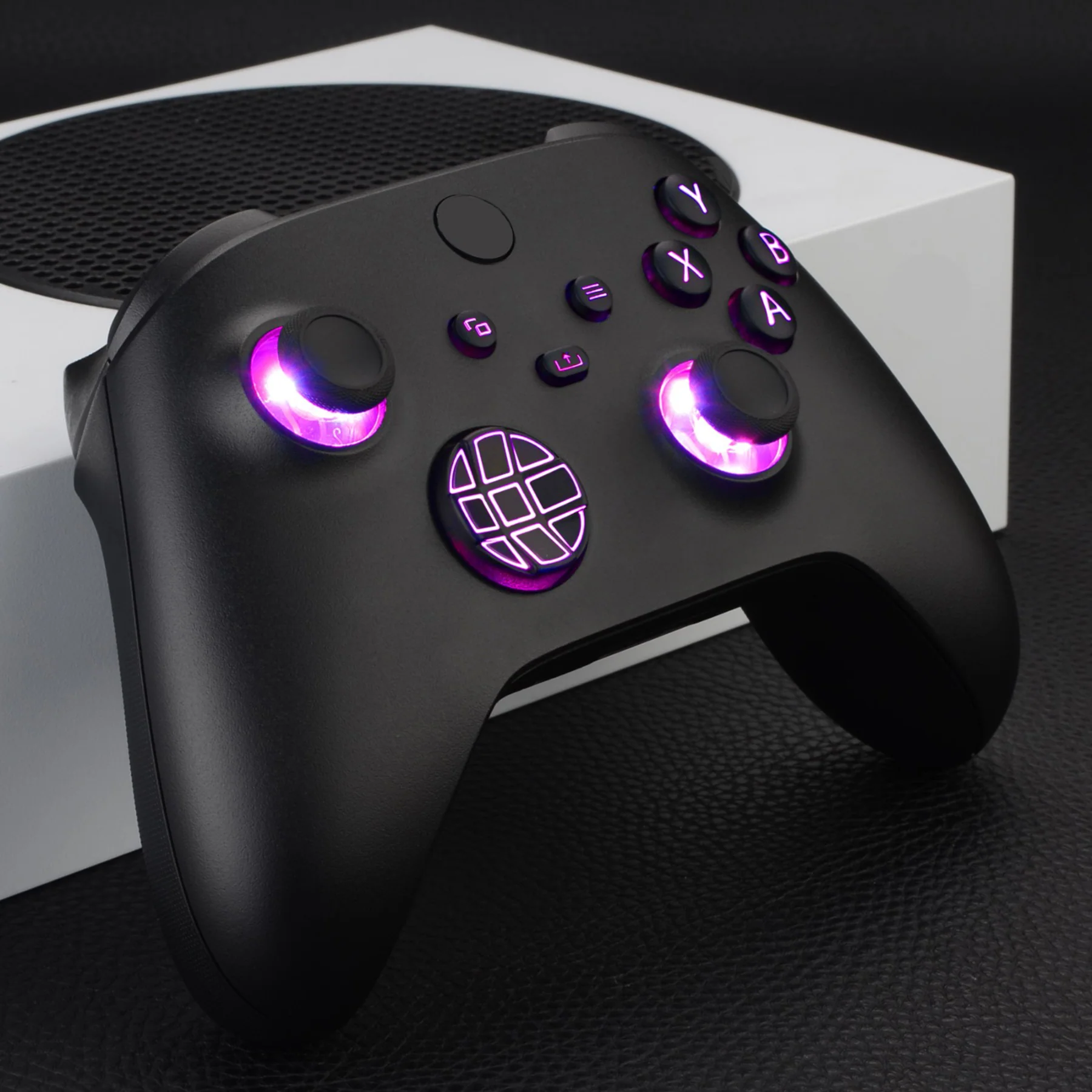 eXtremeRate Multi-Colors Luminated Buttons DTF V2 LED Kit for Xbox Series X & S Controller - Black - Image 8