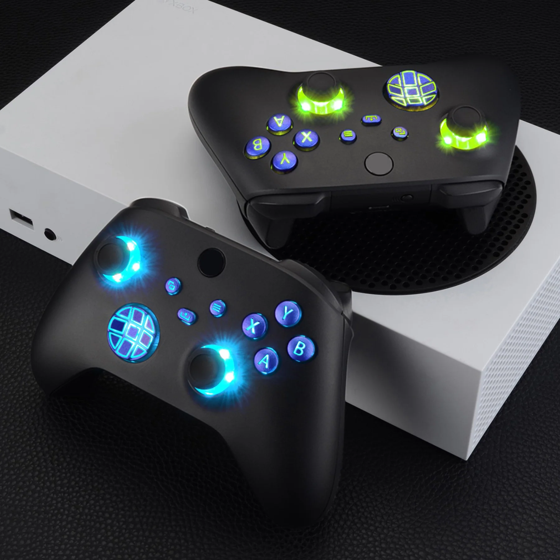 eXtremeRate Multi-Colors Luminated Buttons DTF V2 LED Kit for Xbox Series X & S Controller - Chameleon Purple Blue - Image 6