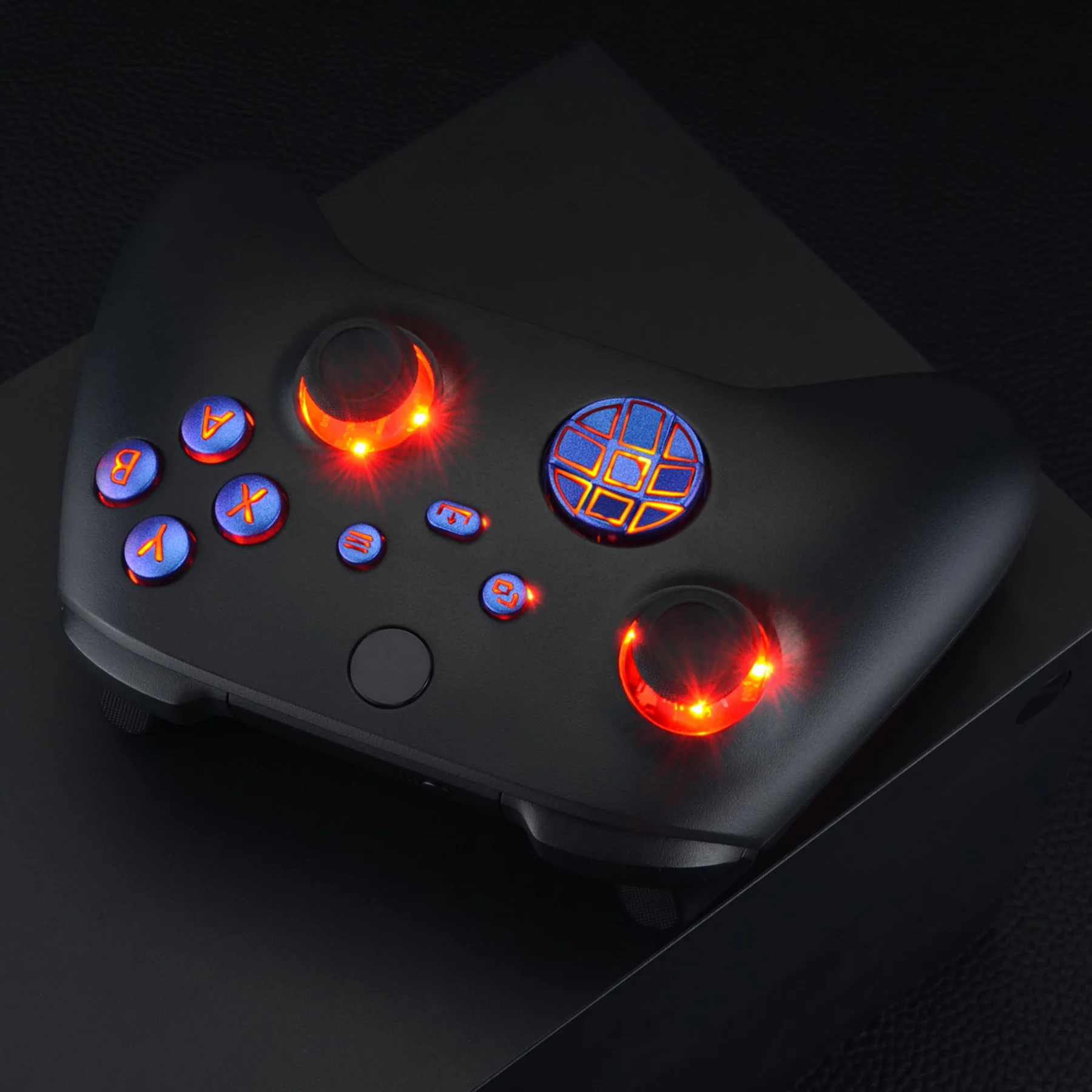 eXtremeRate Multi-Colors Luminated Buttons DTF V2 LED Kit for Xbox Series X & S Controller - Chameleon Purple Blue - Image 7
