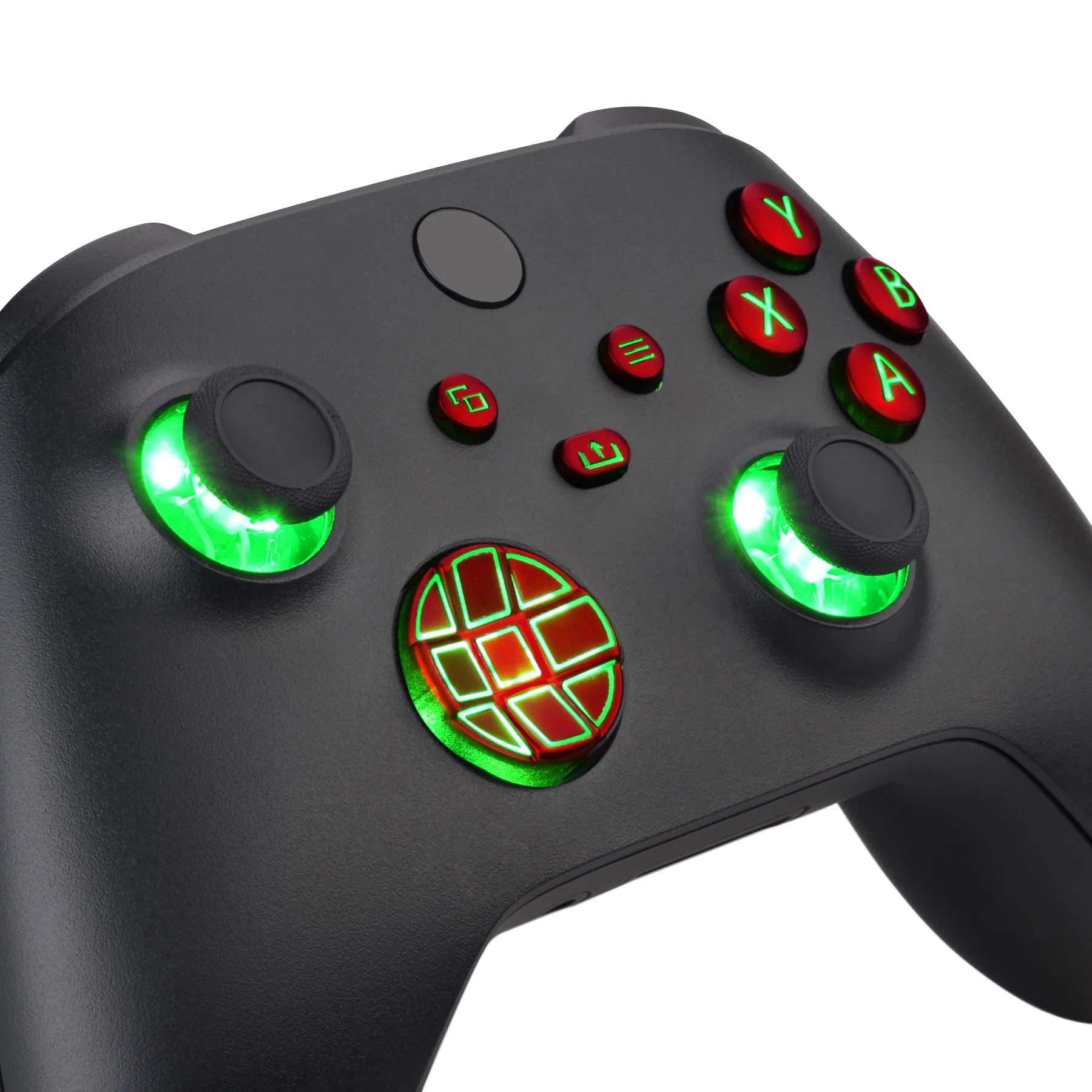 eXtremeRate Multi-Colors Luminated Buttons DTF V2 LED Kit for Xbox Series X & S Controller - Scarlet Red - Image 2