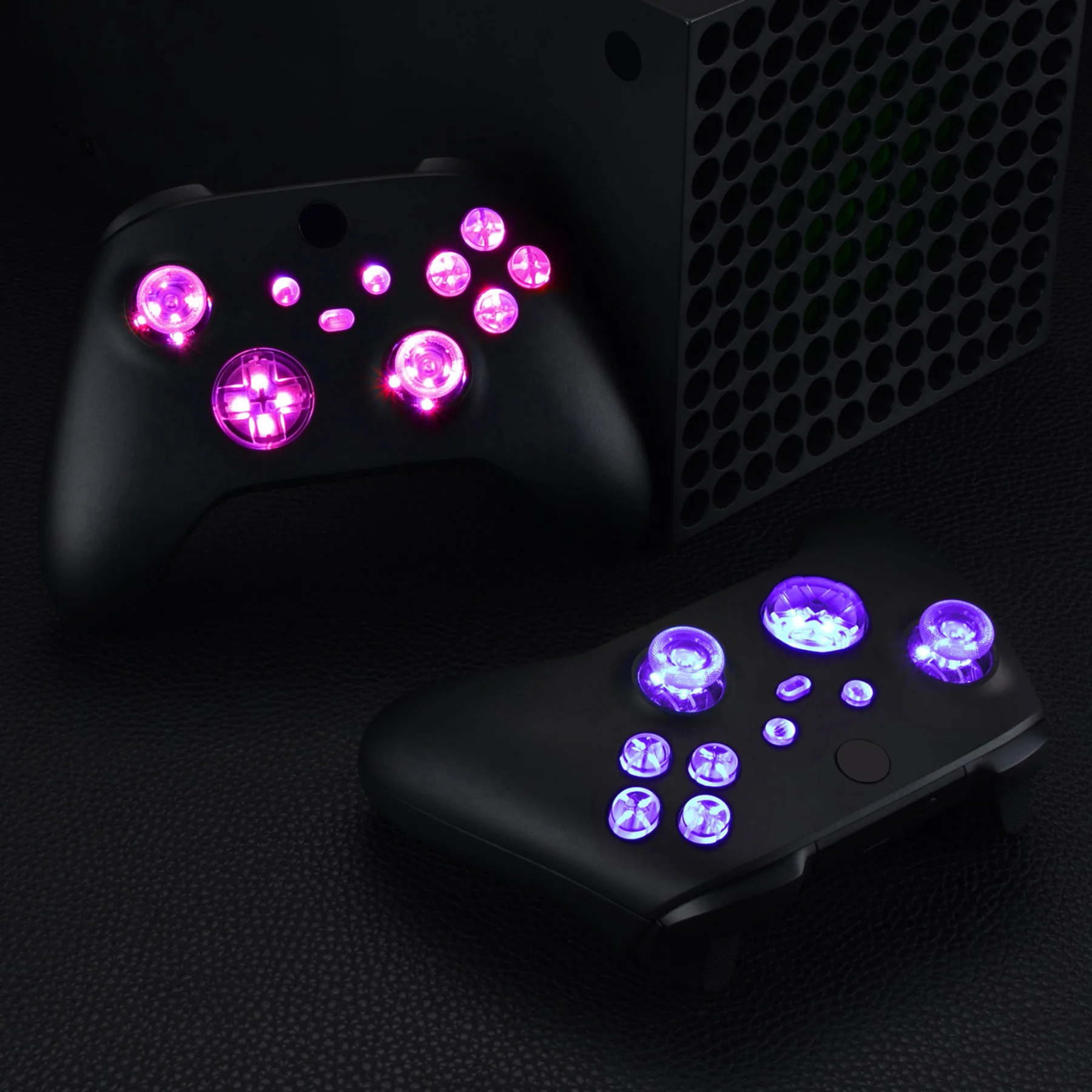 eXtremeRate Multi-Colors Luminated Buttons DTF V2 LED Kit for Xbox Series X & S Controller - Transparent Clear - Image 5