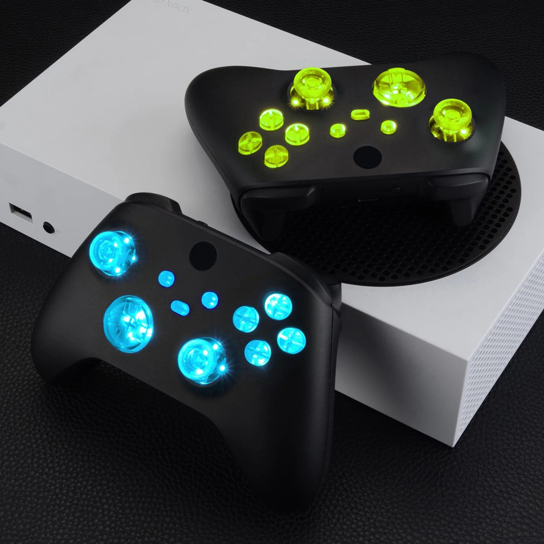 eXtremeRate Multi-Colors Luminated Buttons DTF V2 LED Kit for Xbox Series X & S Controller - Transparent Clear - Image 6