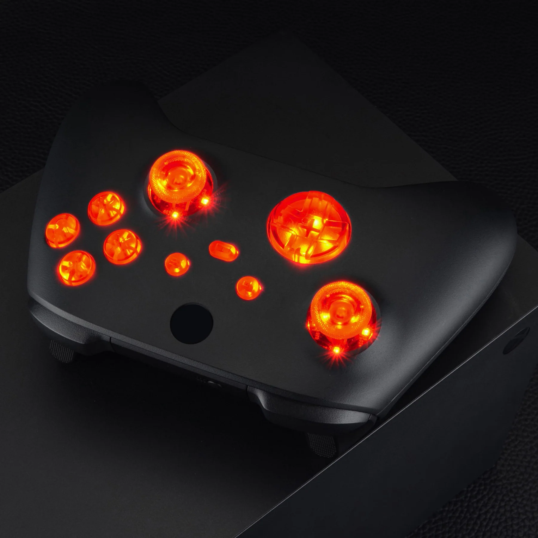 eXtremeRate Multi-Colors Luminated Buttons DTF V2 LED Kit for Xbox Series X & S Controller - Transparent Clear - Image 7
