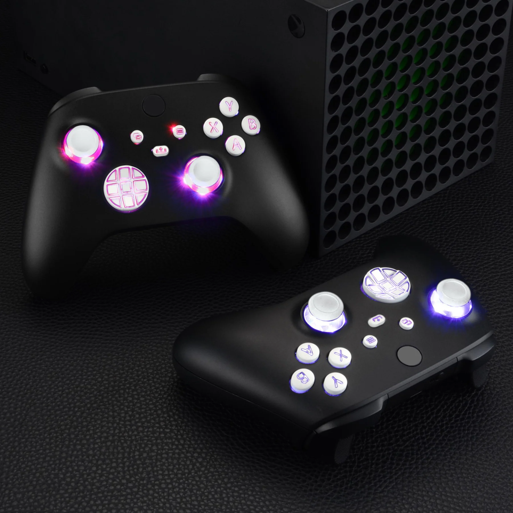 eXtremeRate Multi-Colors Luminated Buttons DTF V2 LED Kit for Xbox Series X & S Controller - White - Image 5