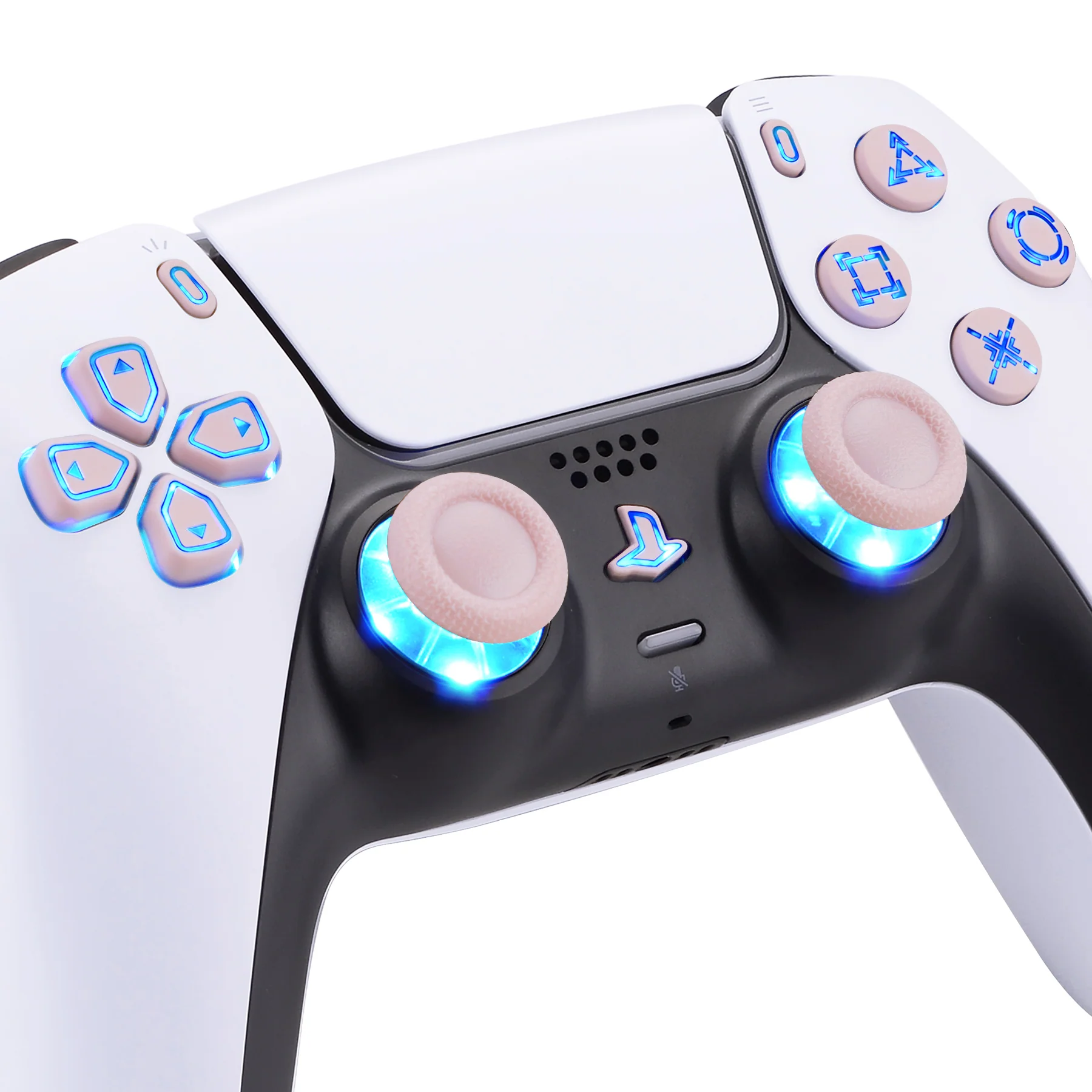 eXtremeRate Multi-Colors Luminated Buttons DTF V3 LED Kit for PS5 Controller BDM-030/040/050 - Cherry Blossoms Pink - Image 7