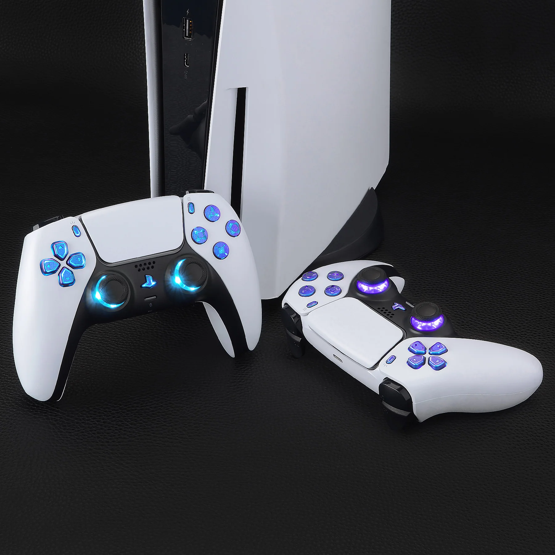 eXtremeRate Multi-Colors Luminated Buttons DTF V4 LED Kit for PS5 Controller BDM-030/040/050/060 - Chameleon Purple Blue - Image 5