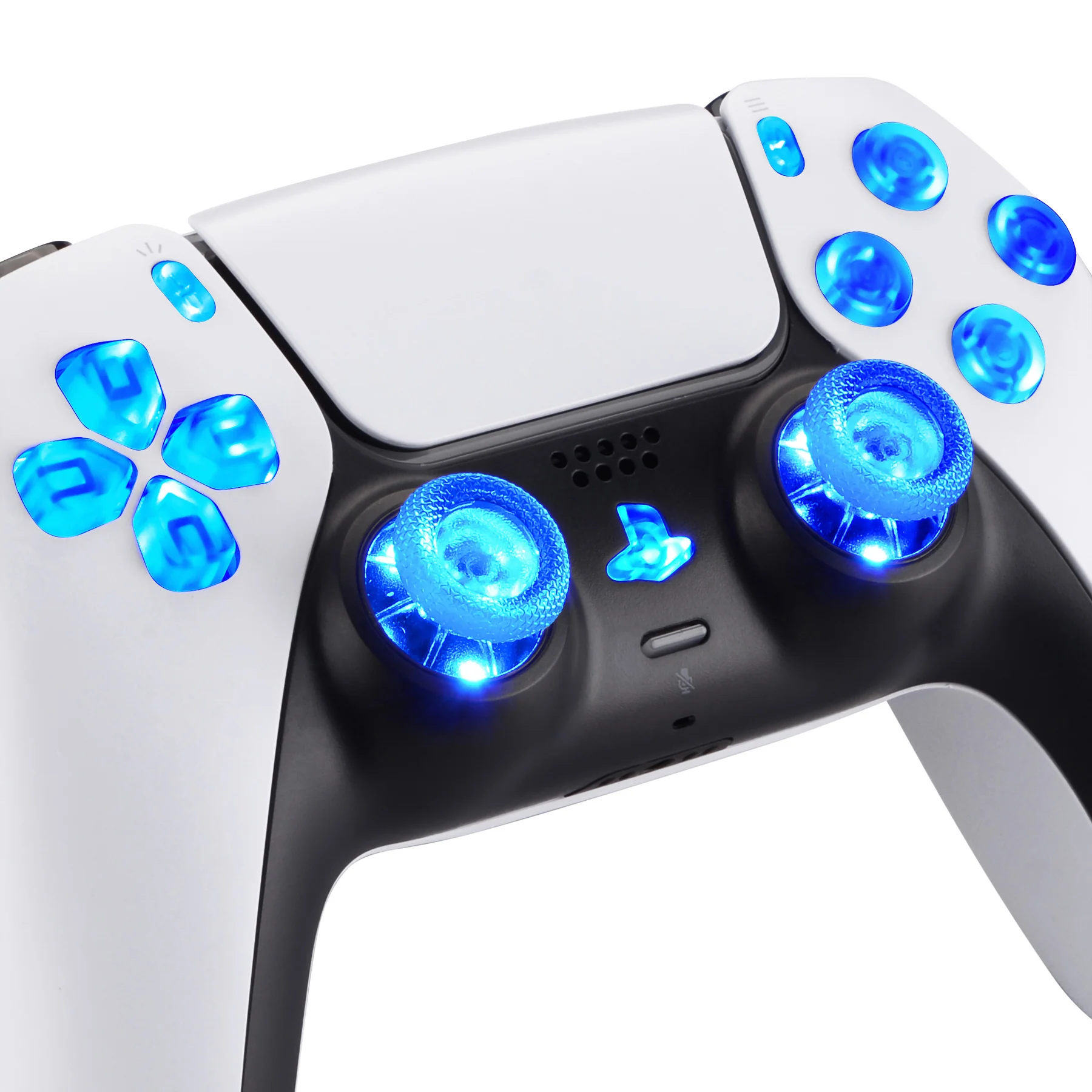 eXtremeRate Multi-Colors Luminated Buttons DTF V4 LED Kit for PS5 Controller BDM-030/040/050/060 - Clear - Image 8